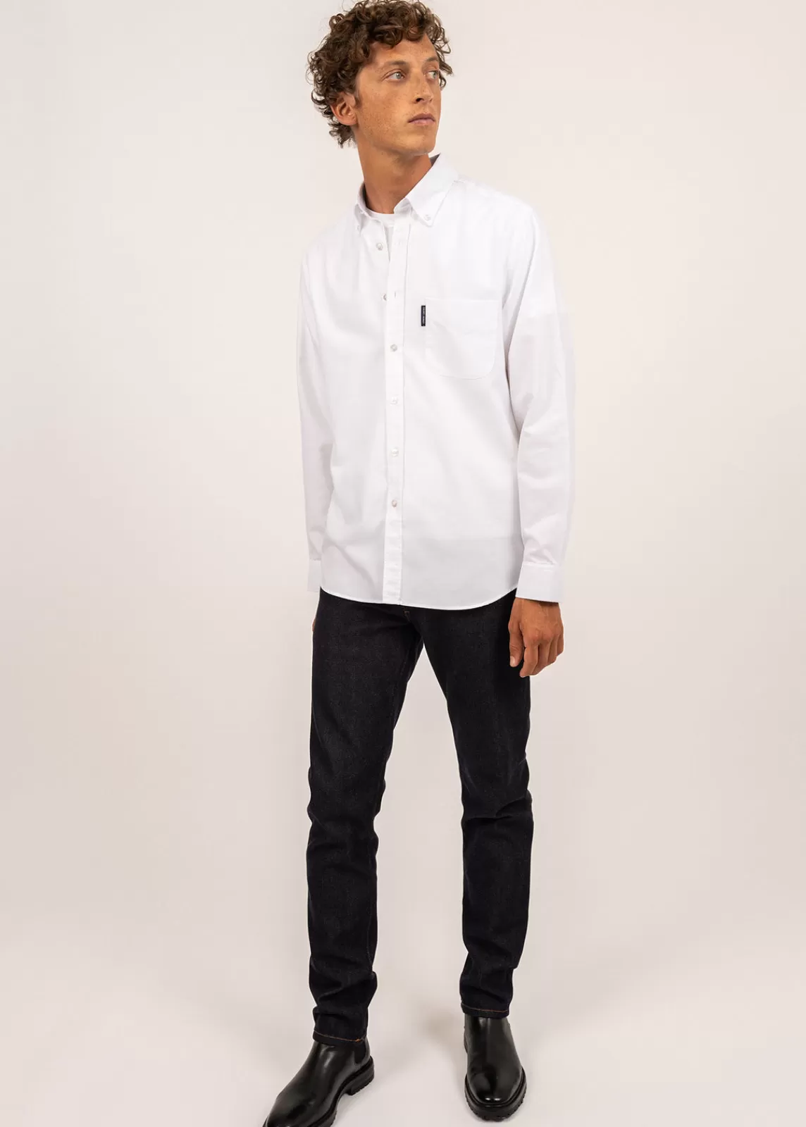 Shirts>Saint James Amboise long sleeve shirt BLANC