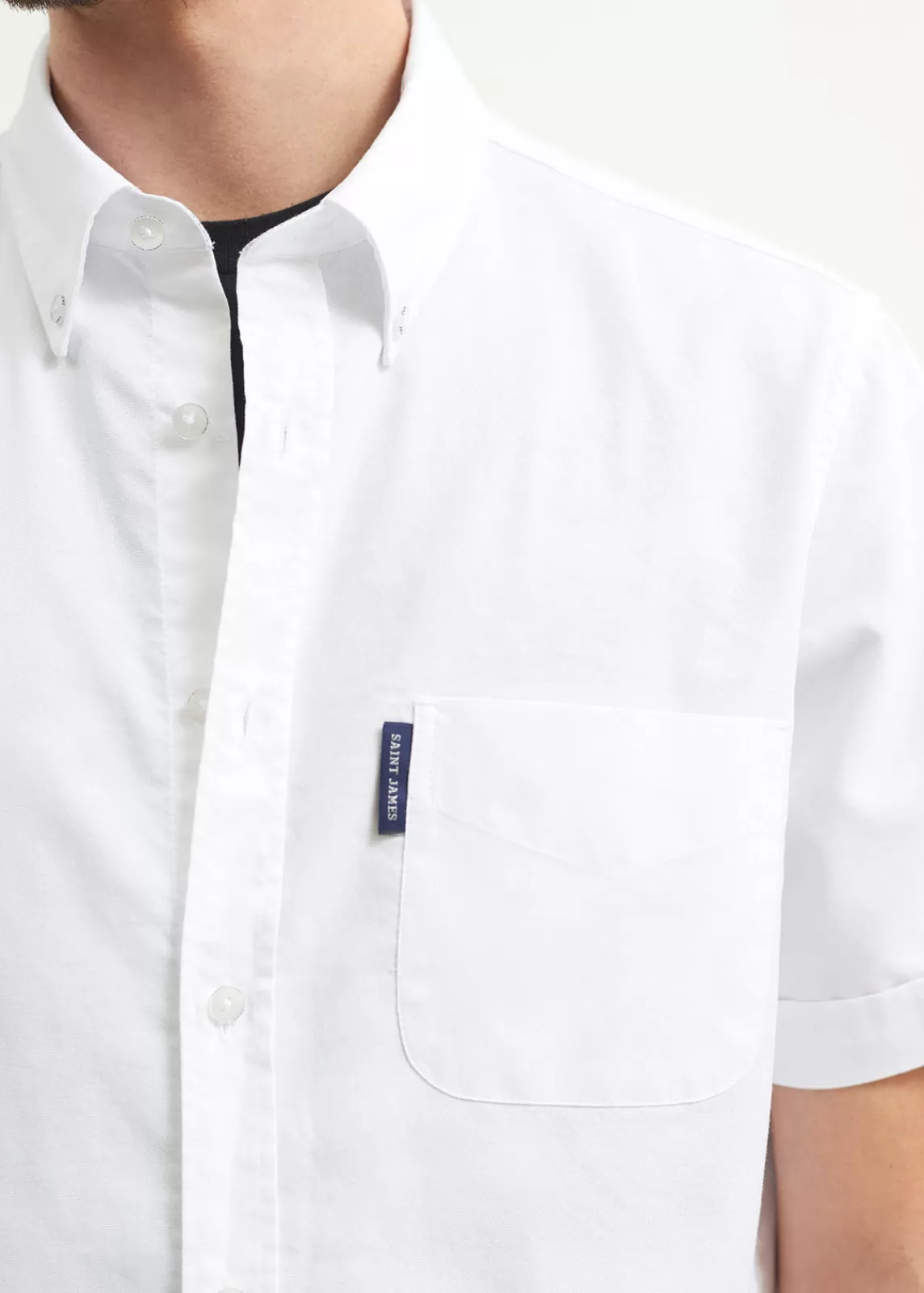 Shirts>Saint James Amboise short sleeve shirt BLANC