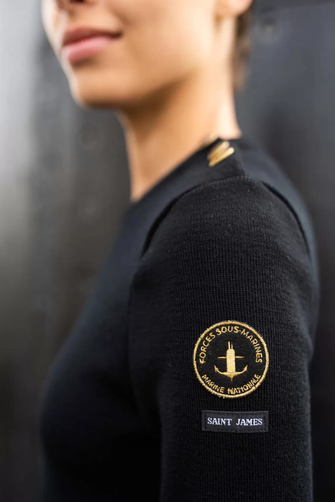 Sailor Jumpers>Saint James Astrolabe plain sailor jumper NOIR