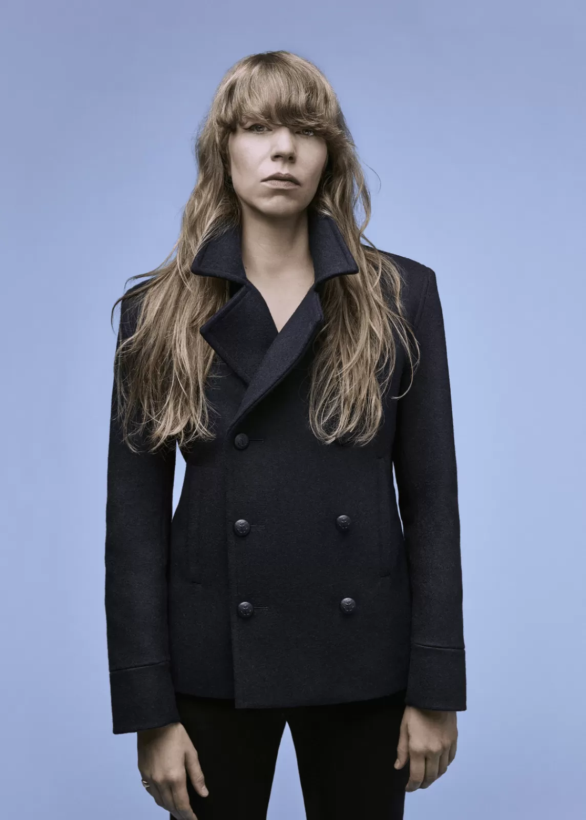 Coats & Peacoats>Saint James Bleu Comme Toi wool cloth peacoat NAVY