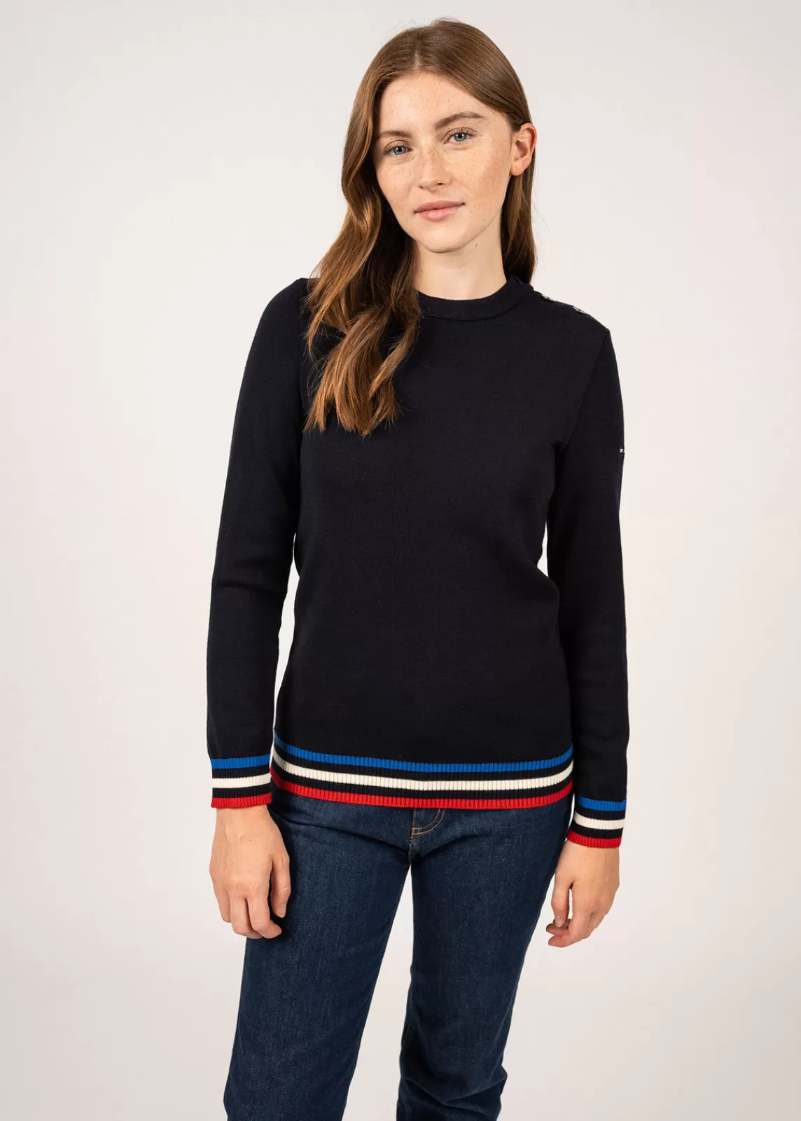 Sailor Jumpers>Saint James Brégançon sailor jumper NAVY