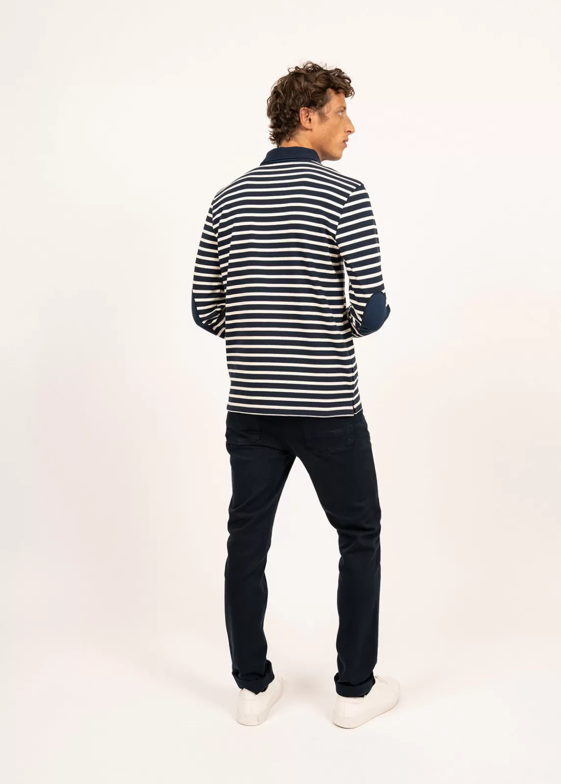 Polos & T-Shirts>Saint James Briec striped polo shirt MARINE/ECRU/MARINE