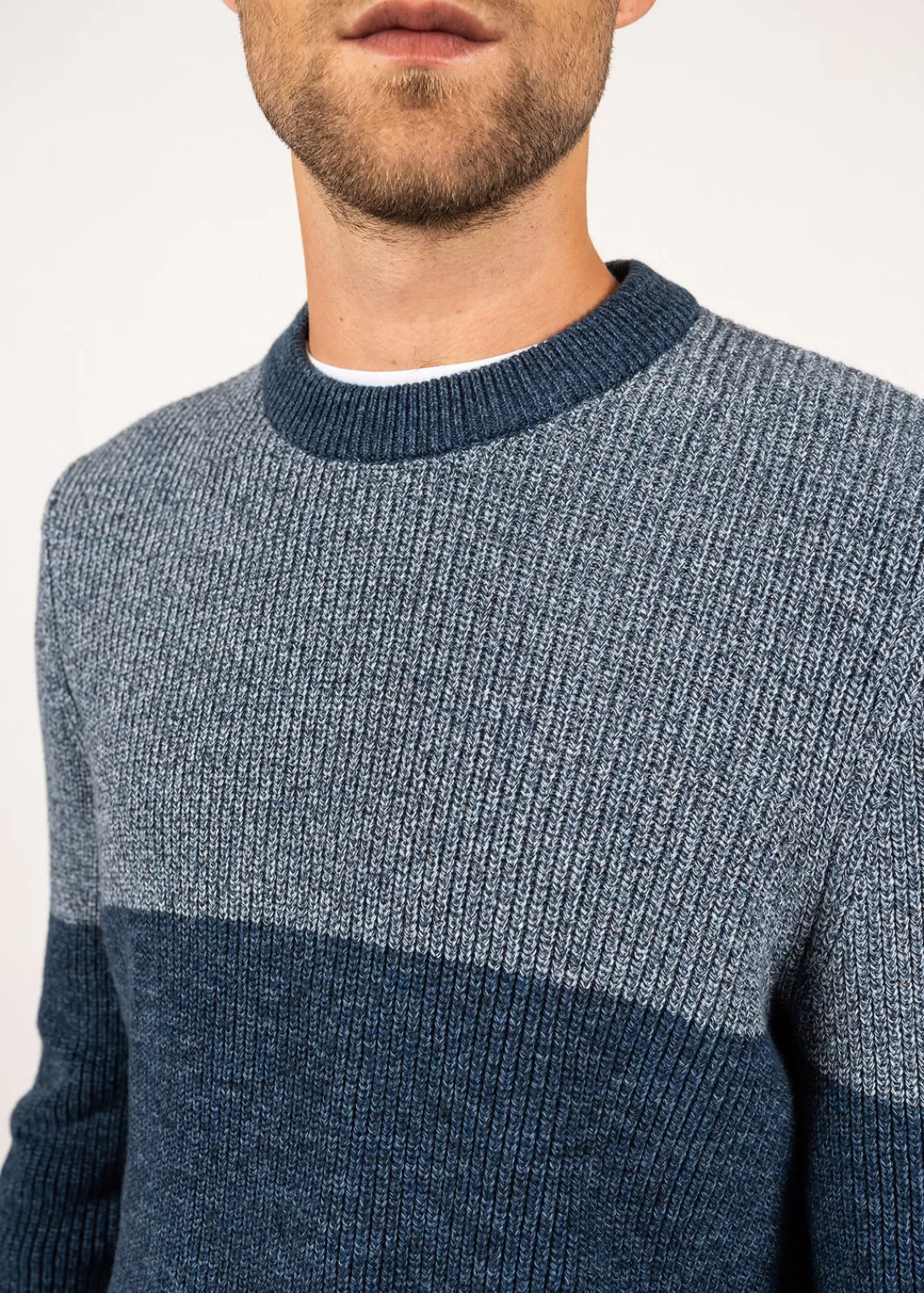 Jumpers & Cardigans>Saint James Campos colourblock jumper DENIM/INDIGO