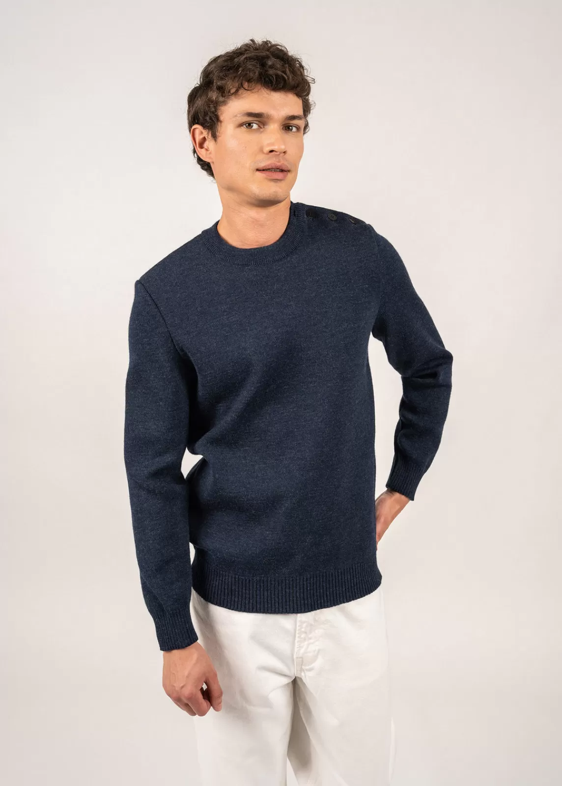 Sailor Jumpers>Saint James Cancale sailor jumper BLEUCHINE