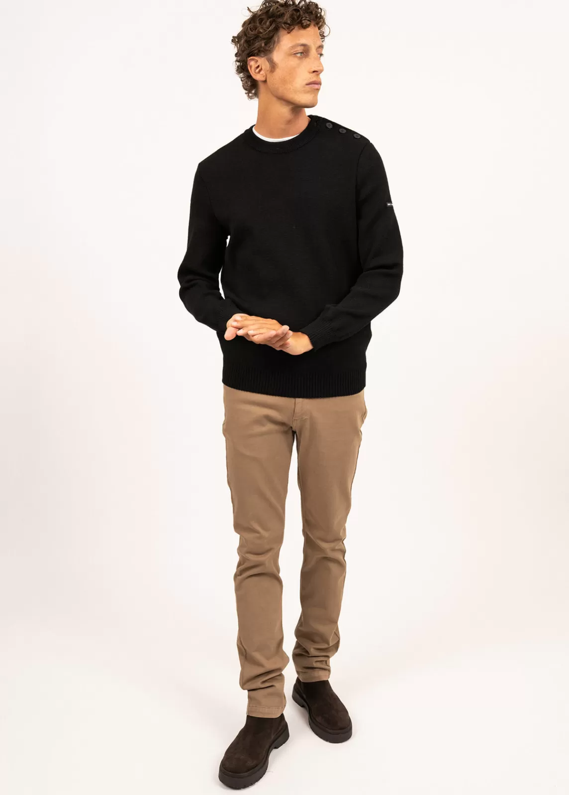 Sailor Jumpers>Saint James Cancale sailor jumper NOIR