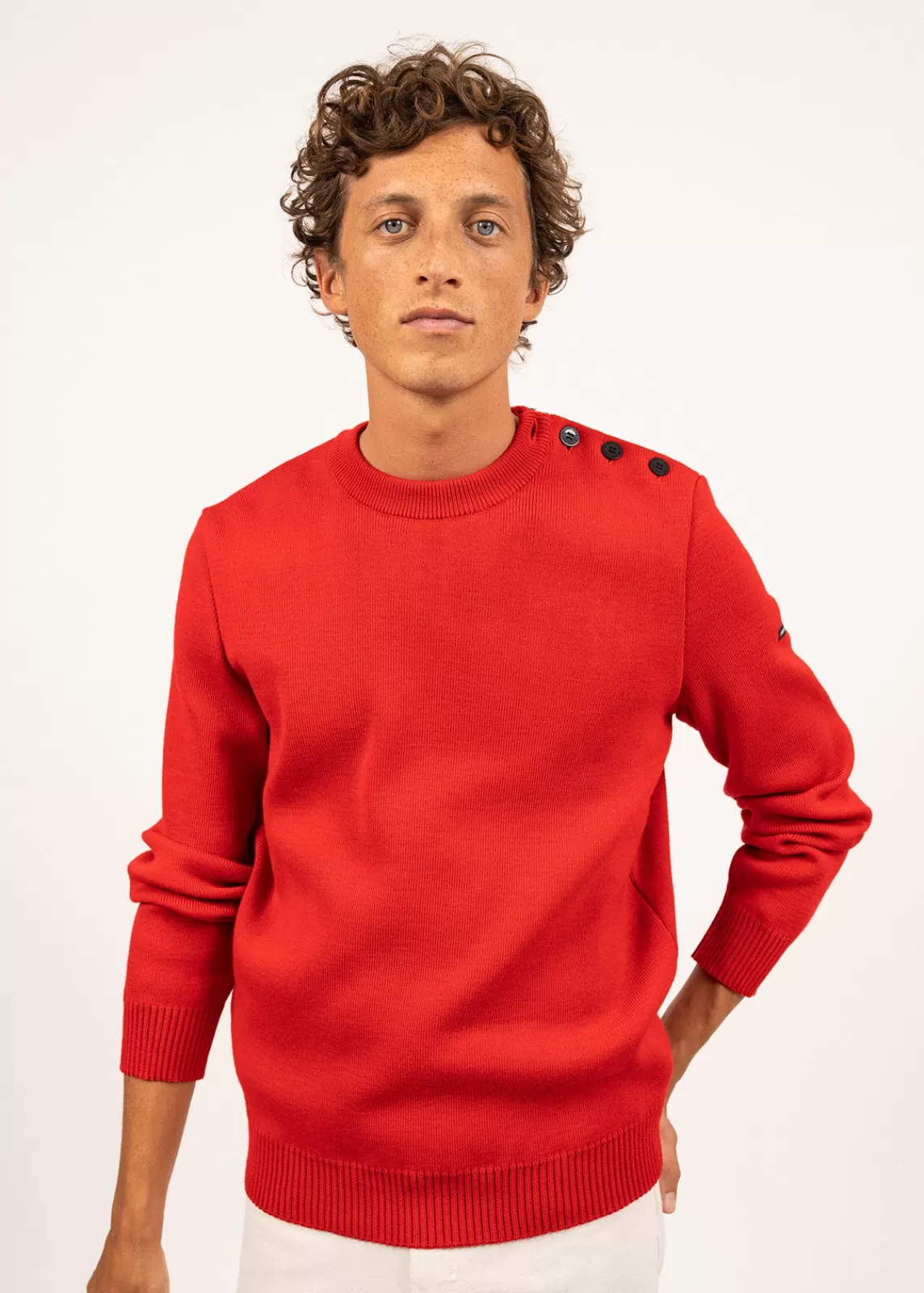 Sailor Jumpers>Saint James Cancale sailor jumper ROUGE