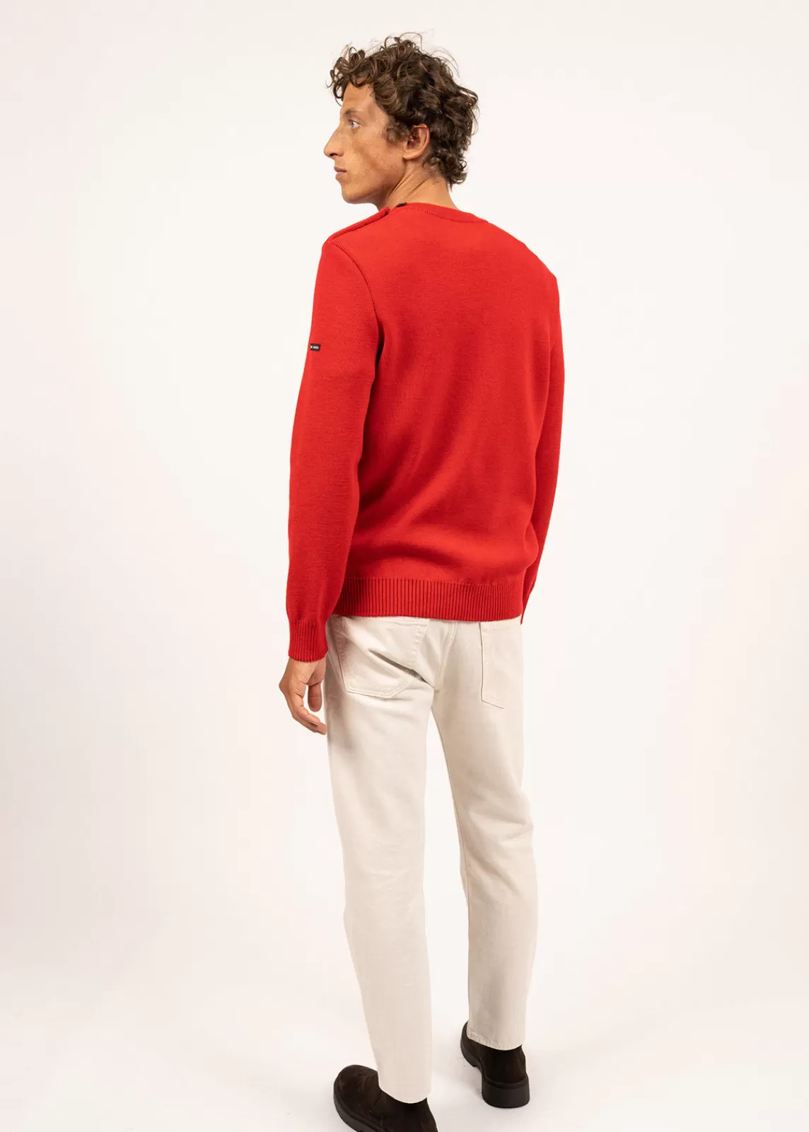 Sailor Jumpers>Saint James Cancale sailor jumper ROUGE