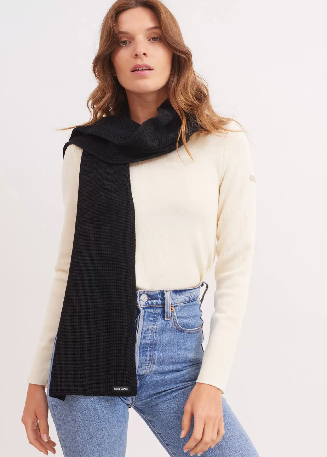 Accessories>Saint James Canoe scarf NOIR