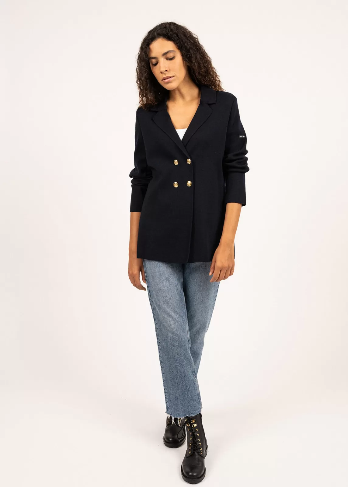 Jumpers, Cardigans, Jackets>Saint James Charente wool blazer NAVY