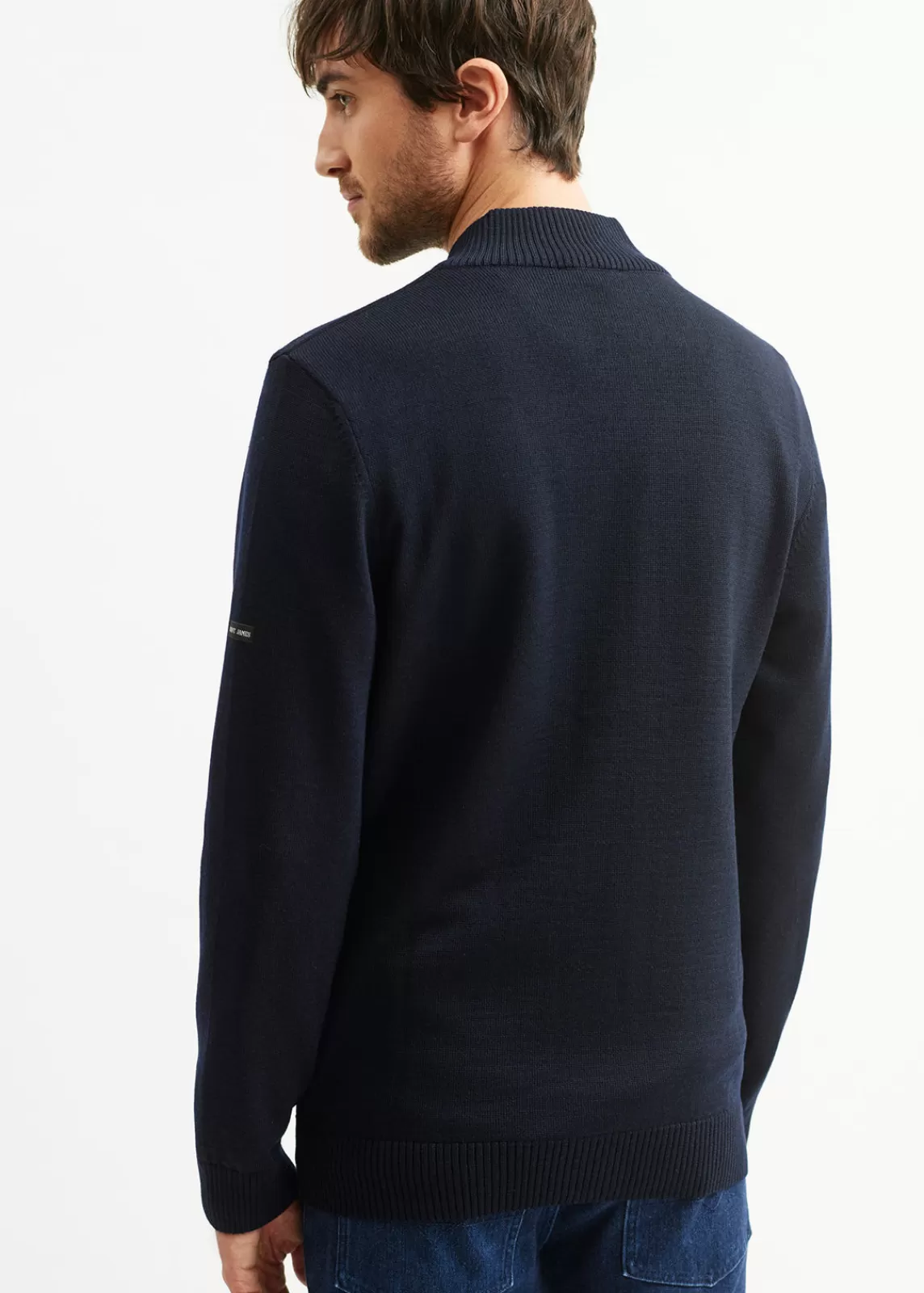 Jumpers & Cardigans>Saint James Colorado zipped cardigan NAVY/GRIS