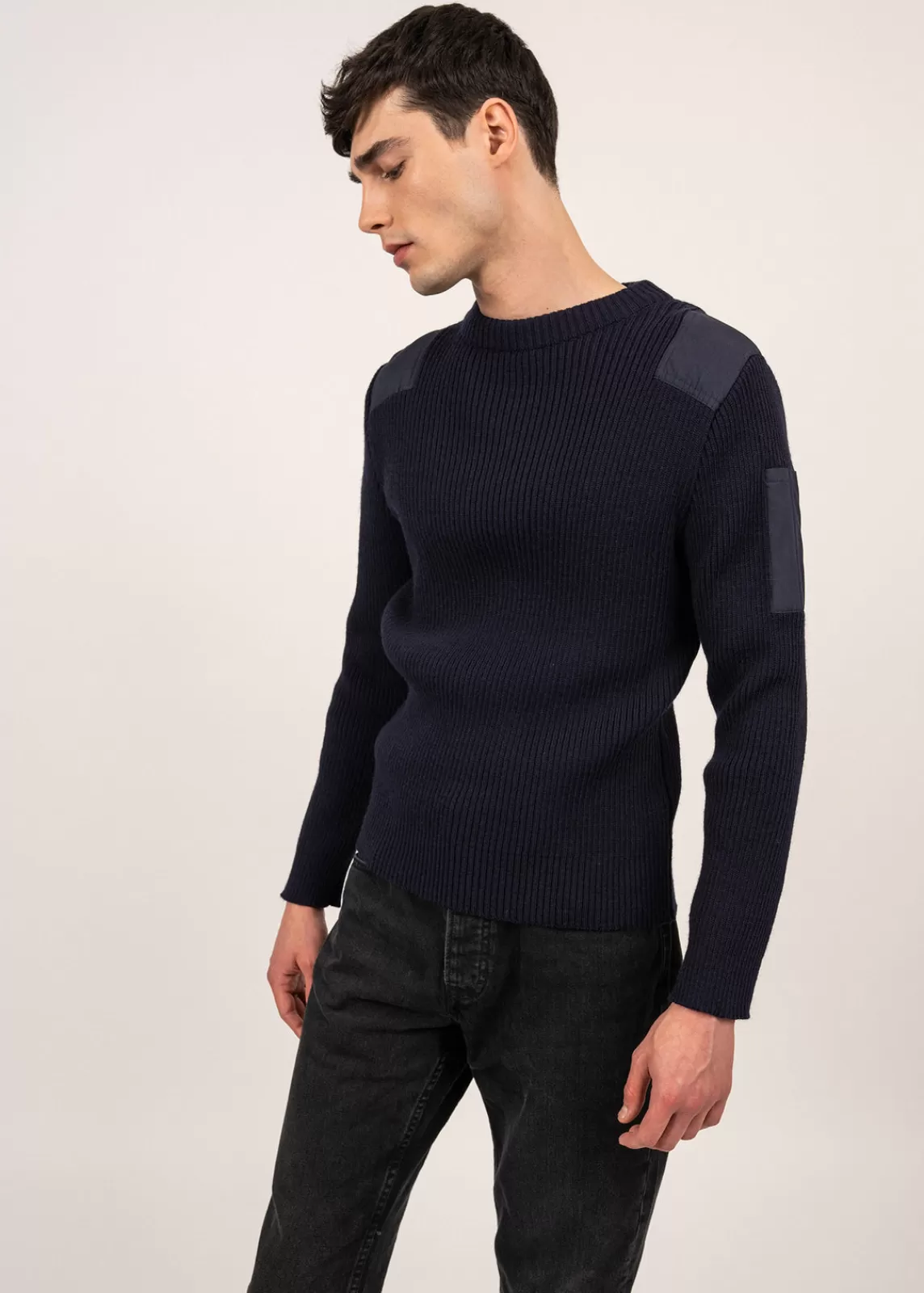 Sailor Jumpers>Saint James Condor military inspired jumper MARINE