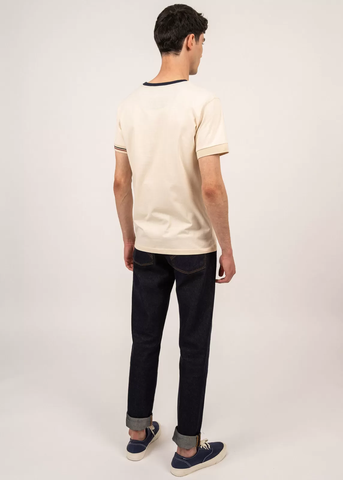 Polos & T-Shirts>Saint James Constant plain t-shirt- x Maison FT ECUME/MARINE