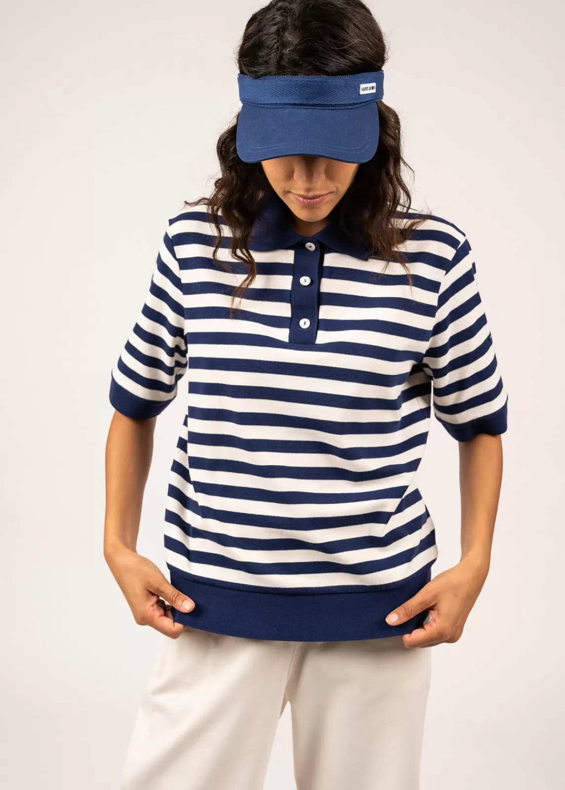 Sailor Caps>Saint James Cotton visor cap INDIGO