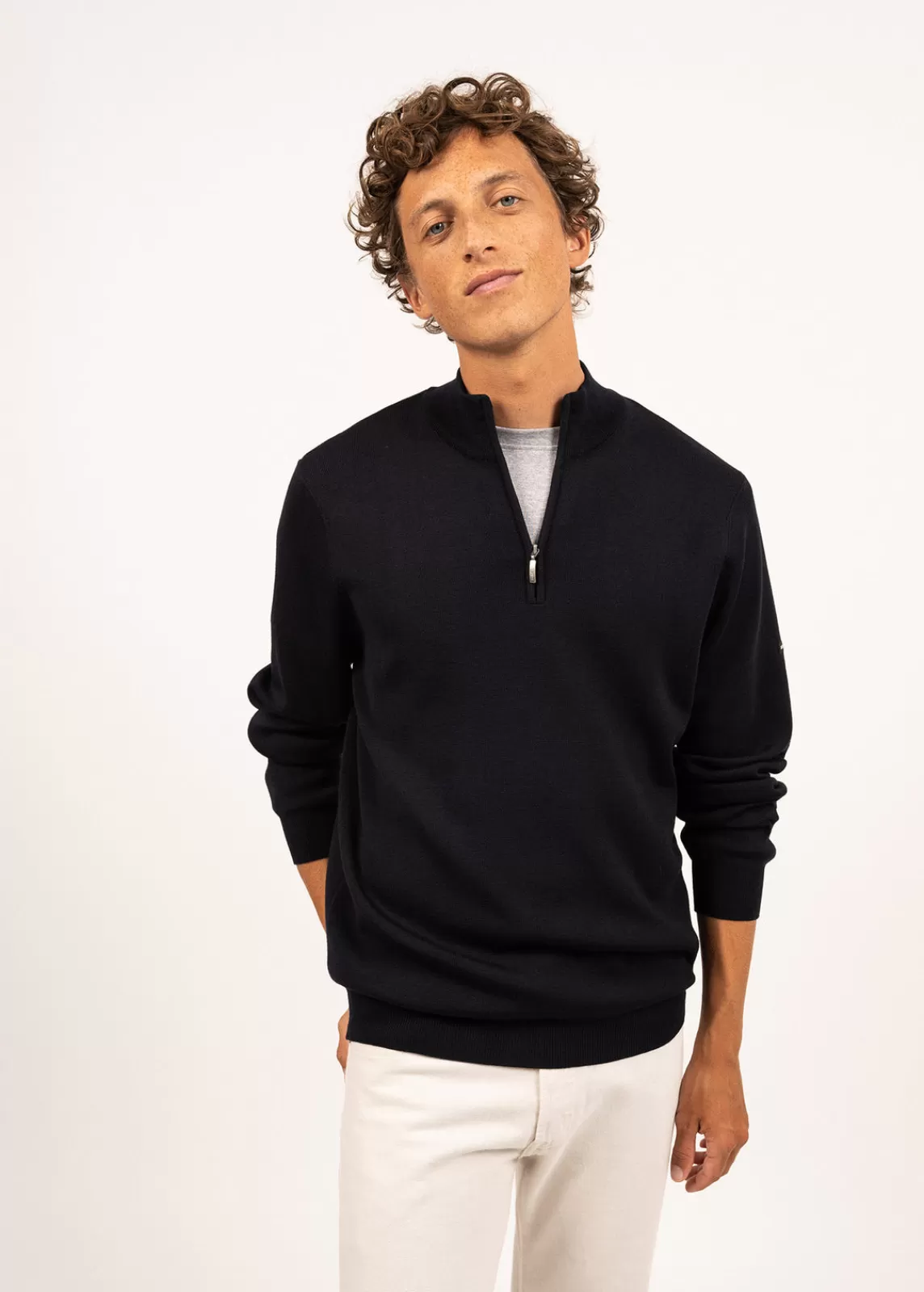 Jumpers & Cardigans>Saint James Crossley jumper NAVY/GRIS