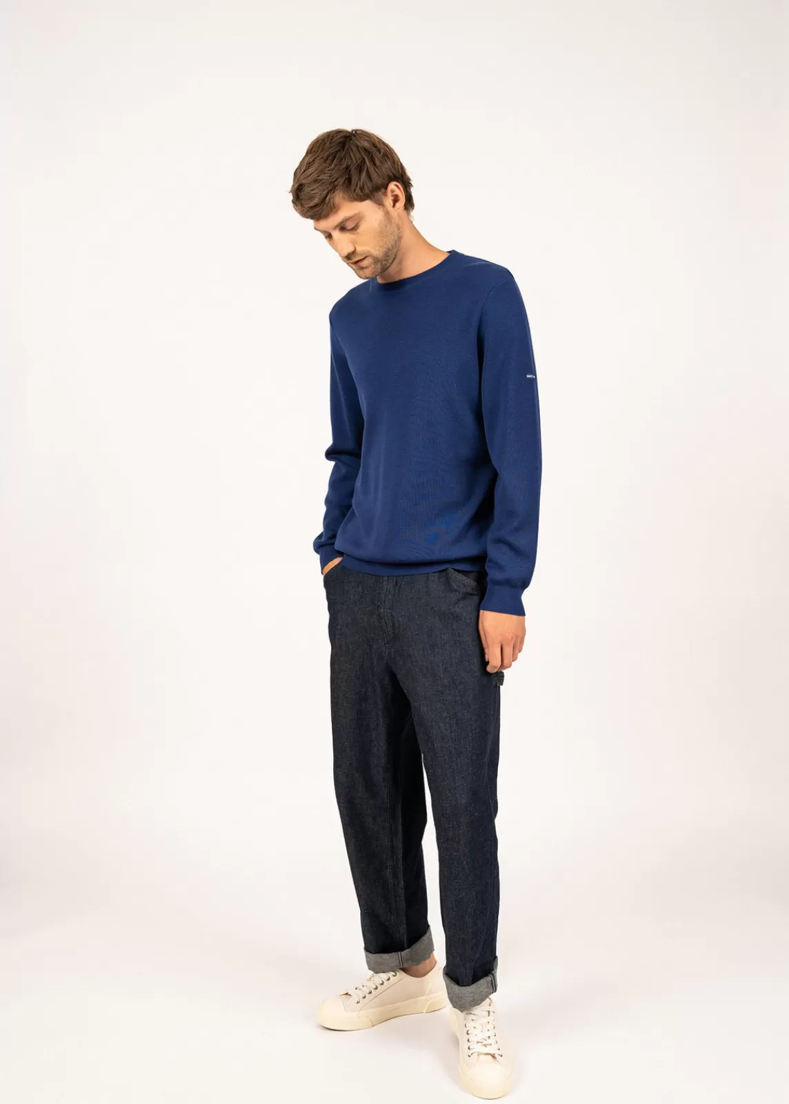 Jumpers & Cardigans>Saint James Cruiser round neck jumper INDIGO