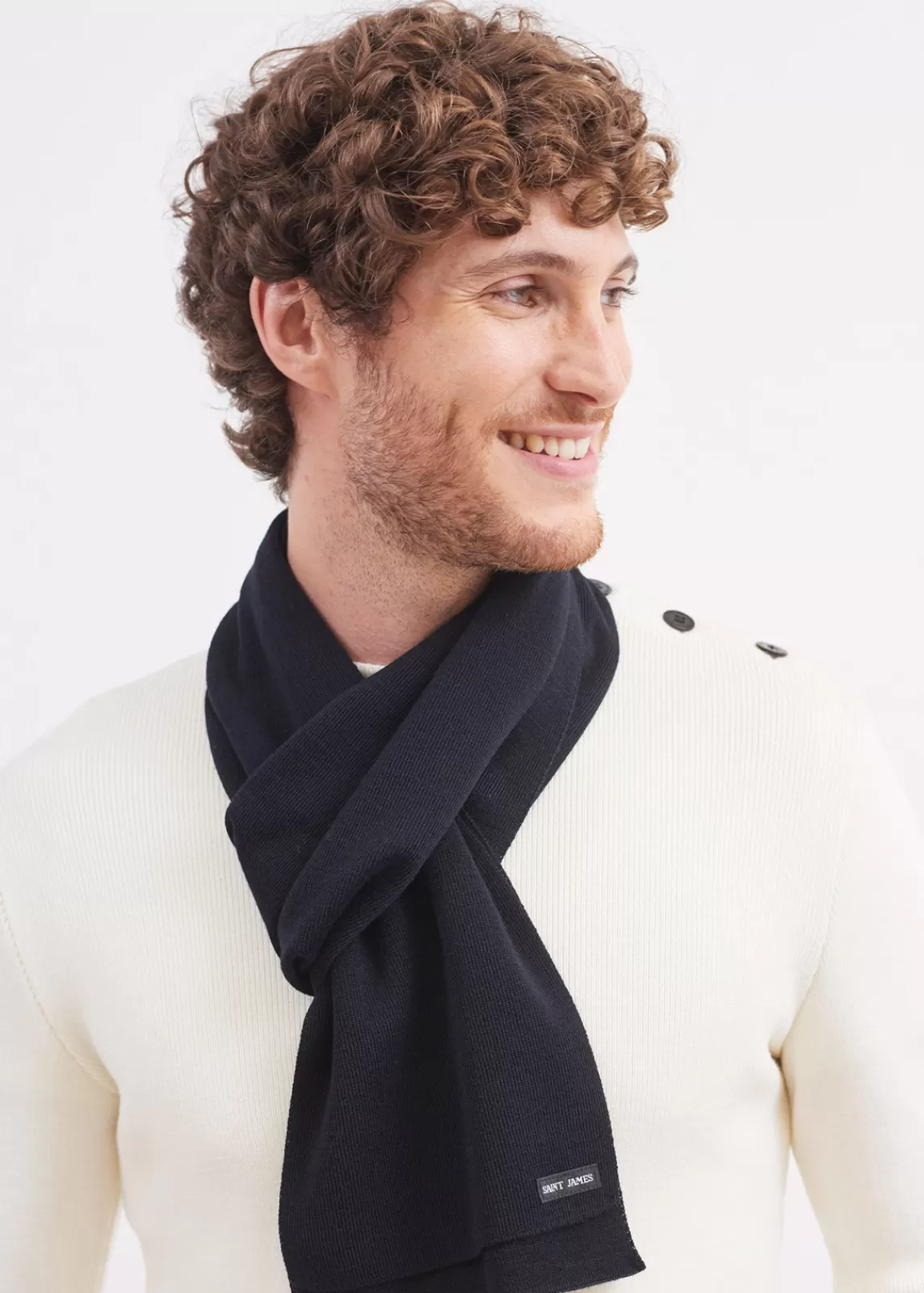 Accessories>Saint James Duguay scarf NAVY