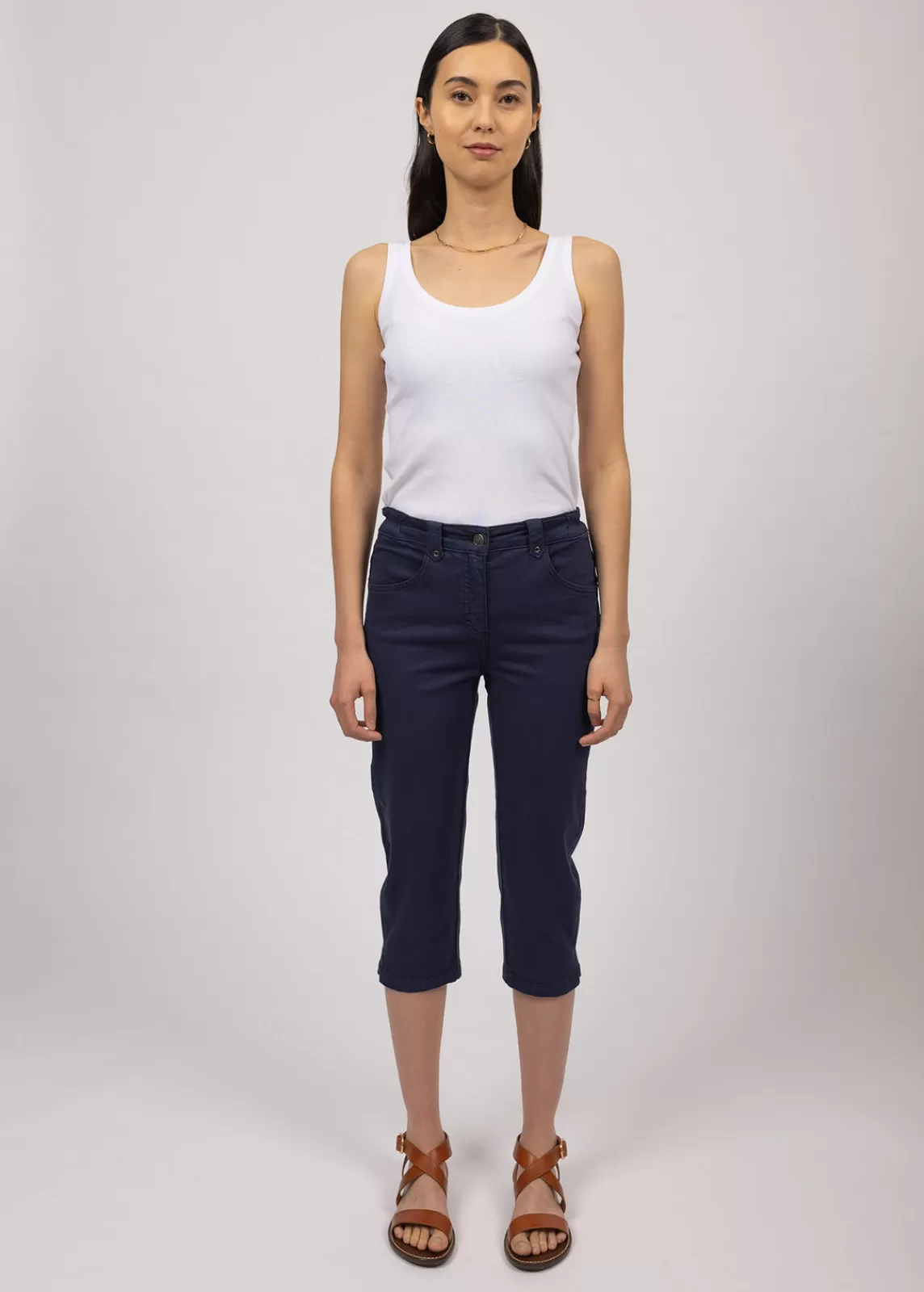 Trousers & Shorts>Saint James Elodie three quarters pants MARINE