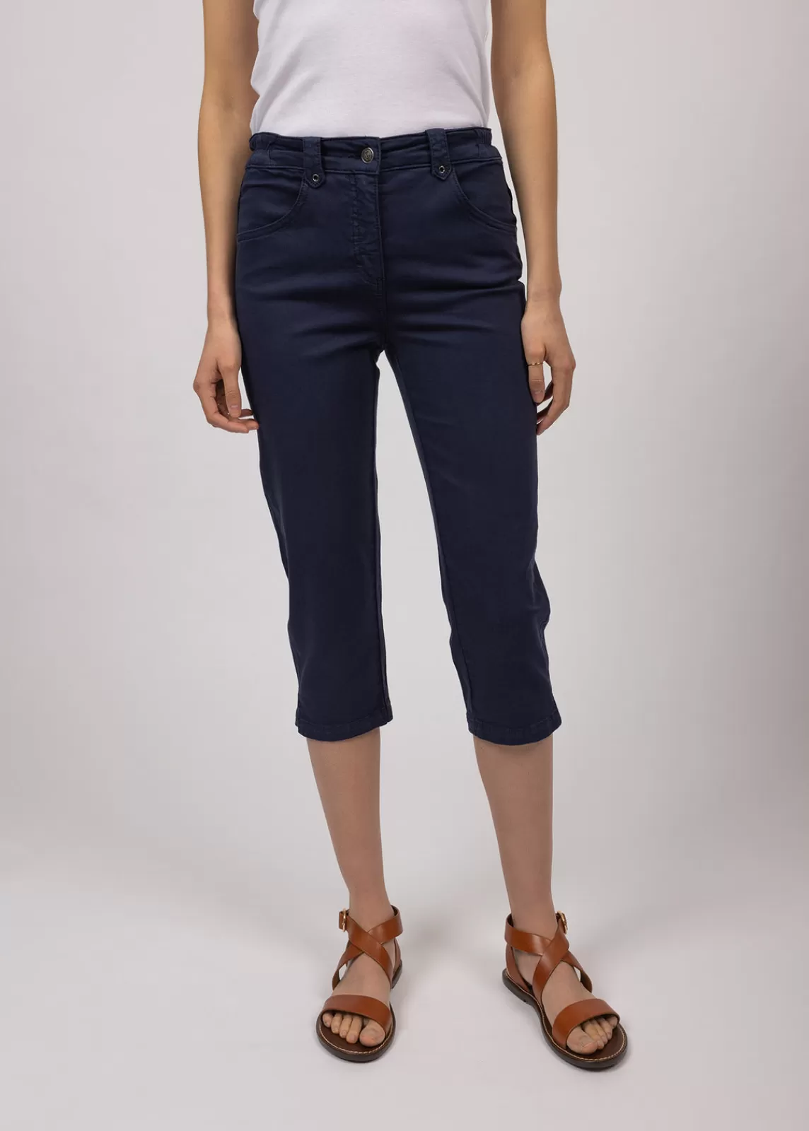 Trousers & Shorts>Saint James Elodie three quarters pants MARINE