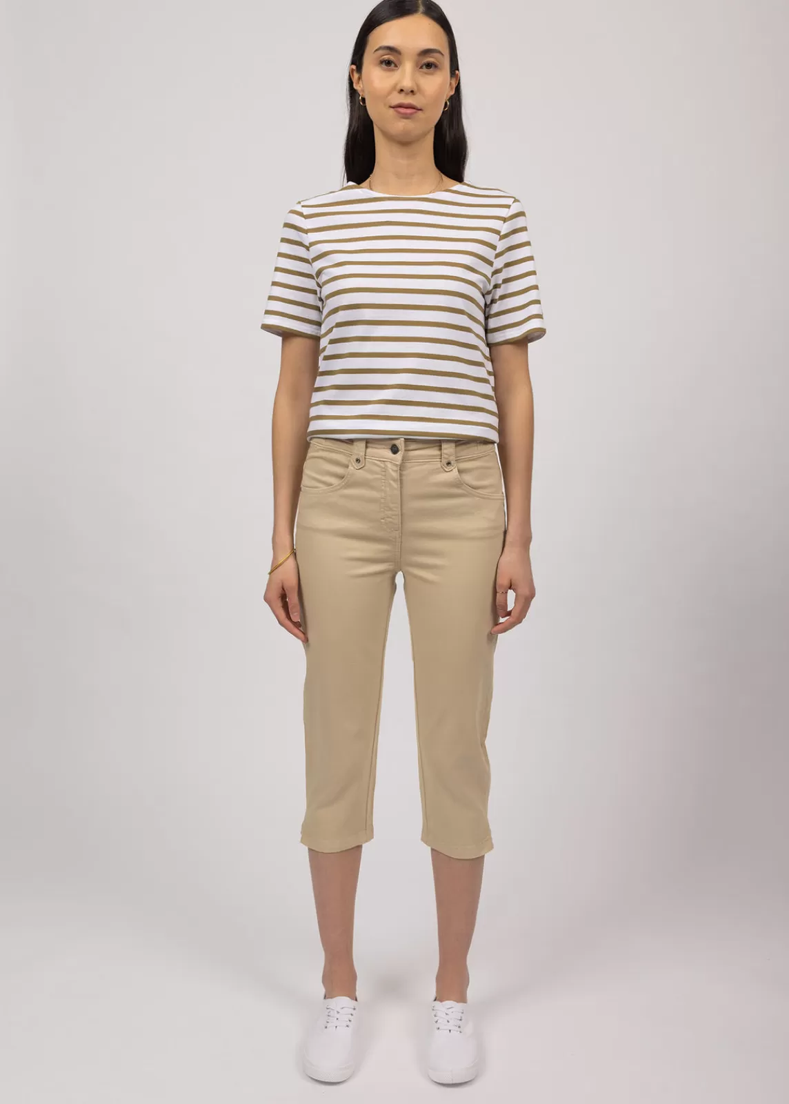 Trousers & Shorts>Saint James Elodie three quarters pants PLAGE