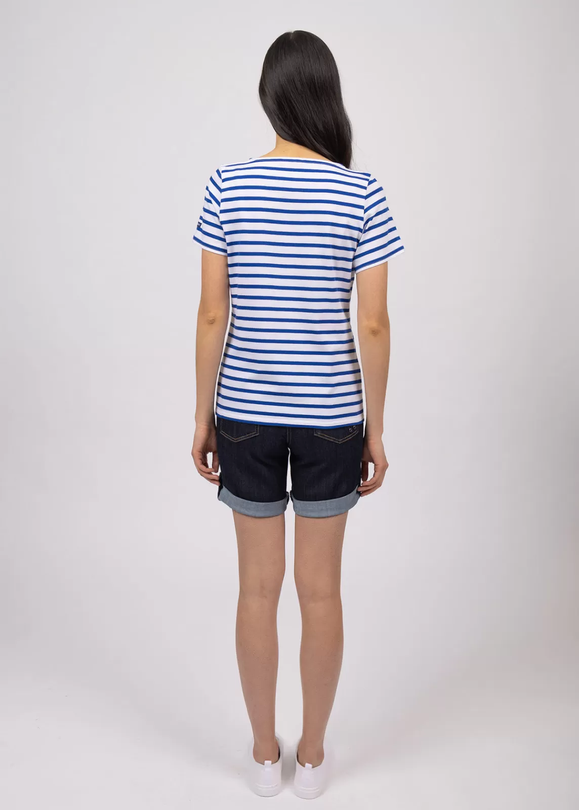 Sailor Striped Shirts>Saint James Etrille short sleeve striped sailor shirt NEIGE/GITANE