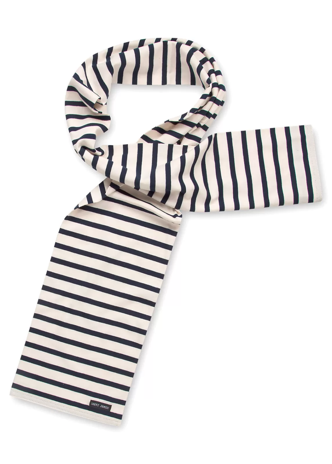 Accessories>Saint James Eve striped scarf ECRU/MARINE