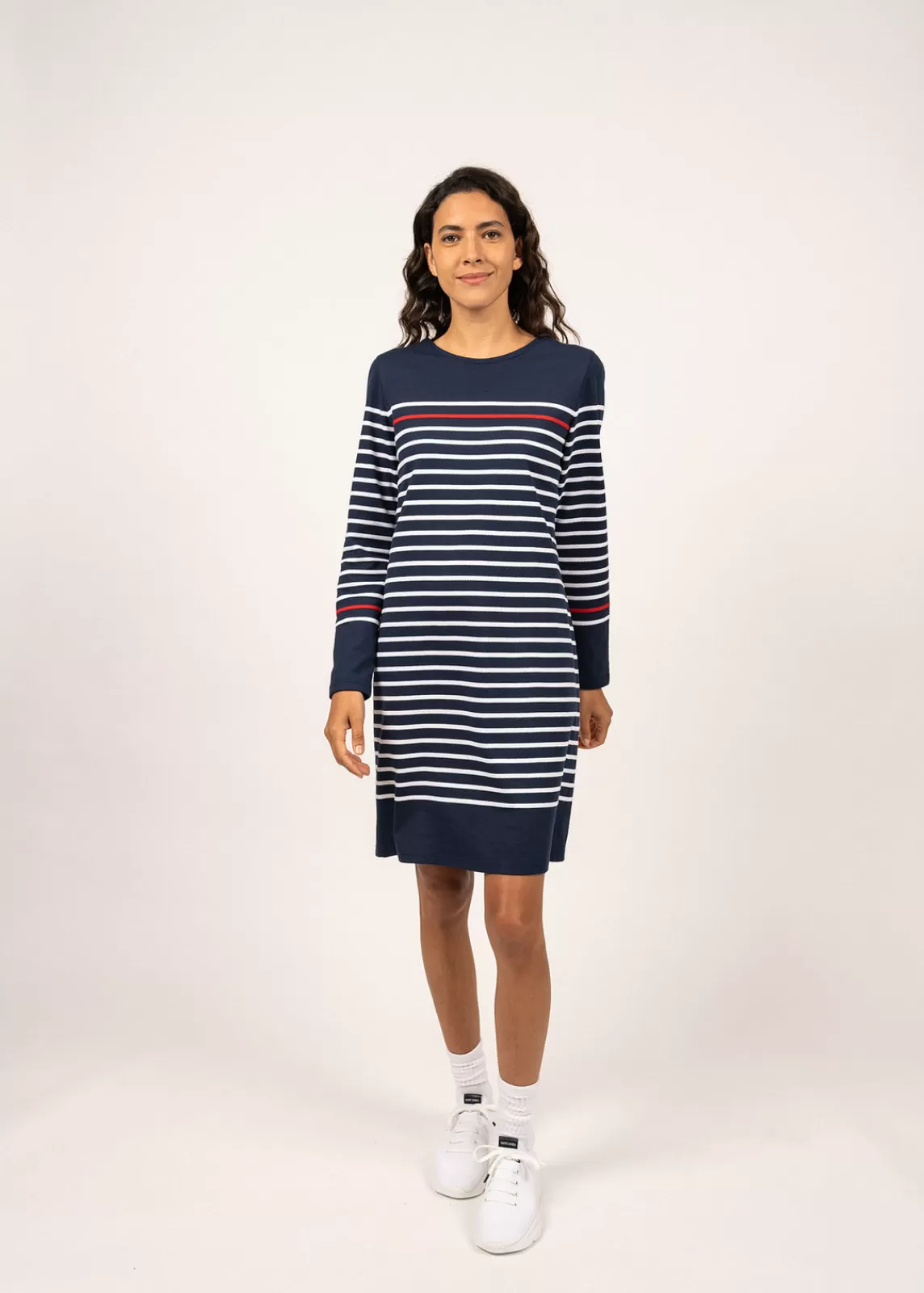 Dresses & Skirts>Saint James Fréhel striped dress MARINE/NEIGE/TULIPE