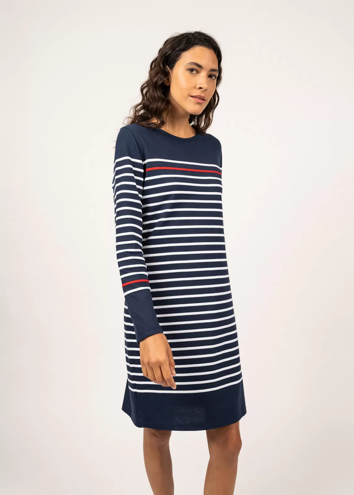 Dresses & Skirts>Saint James Fréhel striped dress MARINE/NEIGE/TULIPE