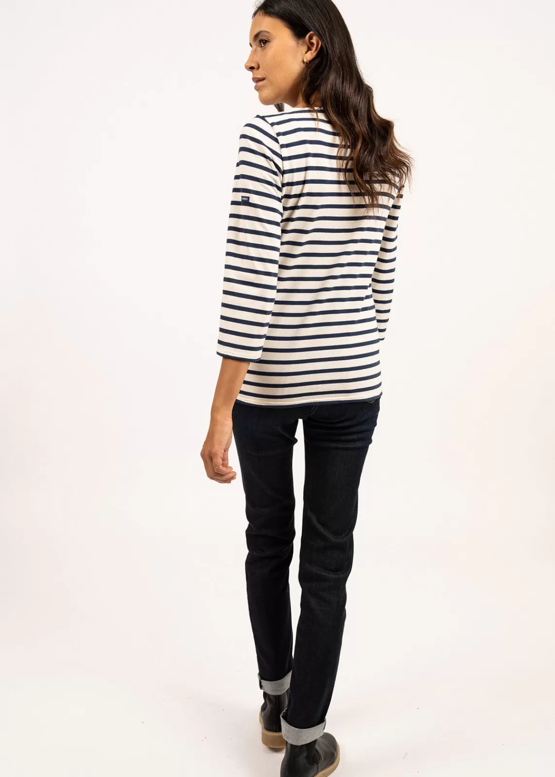 Sailor Striped Shirts>Saint James Galathée striped sailor shirt ECRU/MARINE