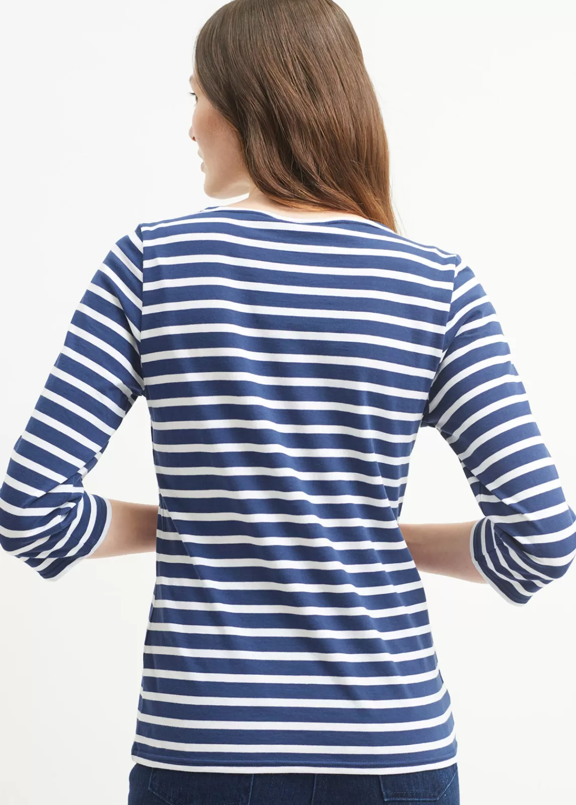 Sailor Striped Shirts>Saint James Galathée striped sailor shirt MARINE/NEIGE