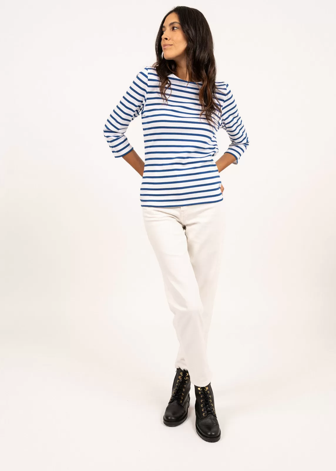 Sailor Striped Shirts>Saint James Galathée striped sailor shirt NEIGE/GITANE