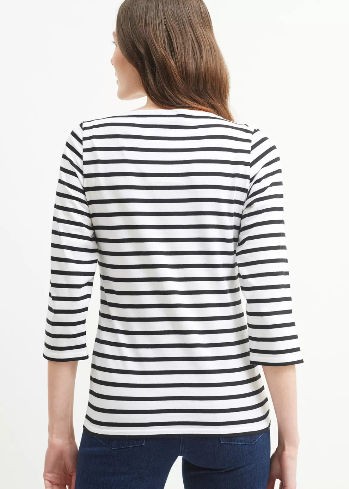 Sailor Striped Shirts>Saint James Galathée striped sailor shirt NEIGE/NOIR