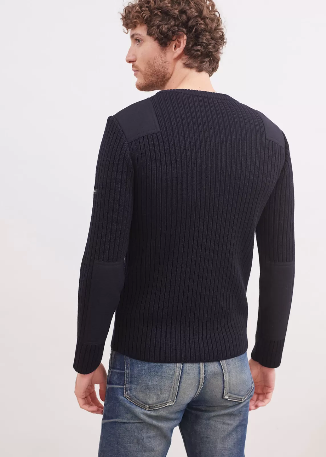 Jumpers & Cardigans>Saint James Gouvernail military inspired jumper NAVY