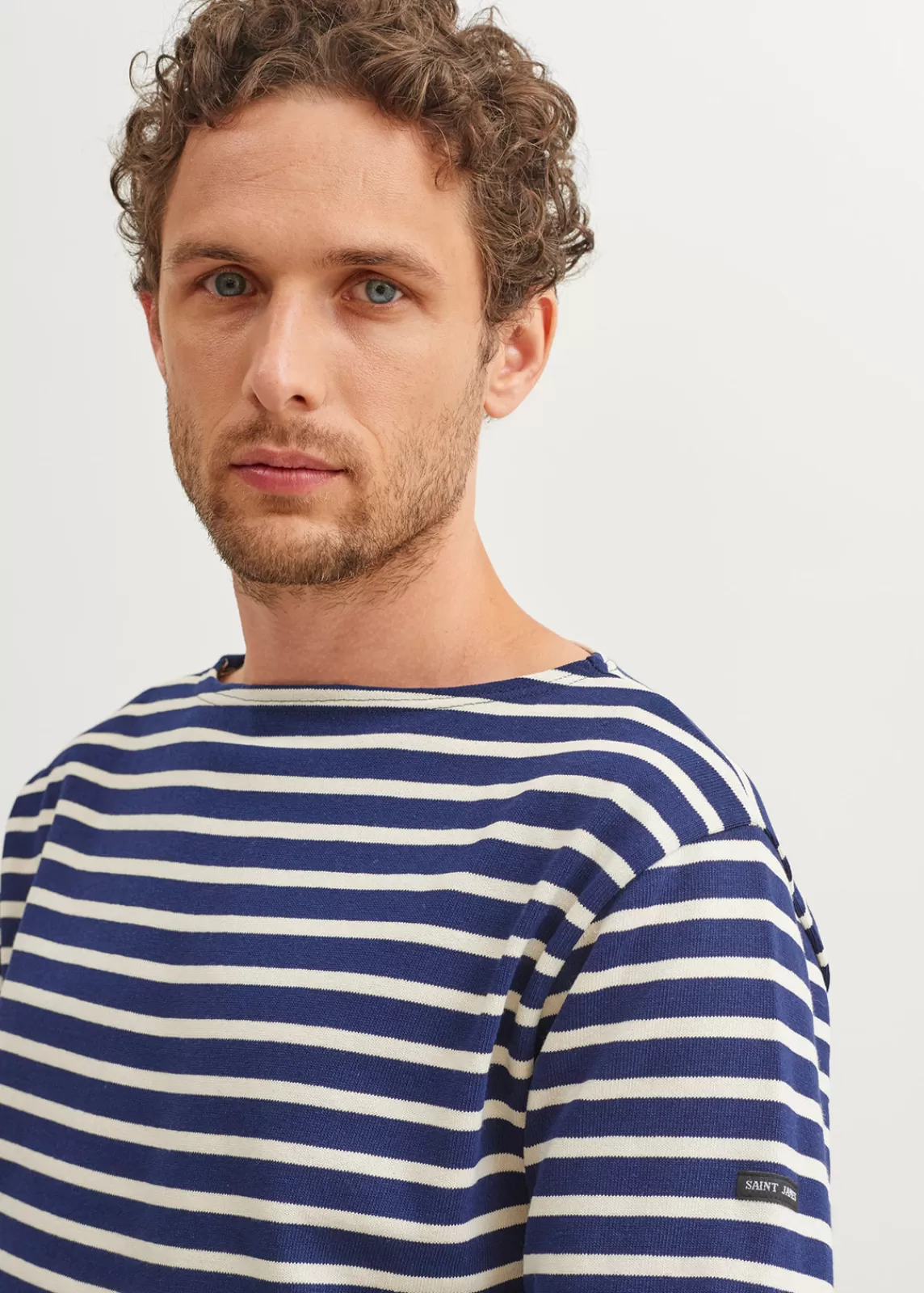 Sailor Striped Shirts>Saint James Guildo striped sailor shirt MARINE/ECRU