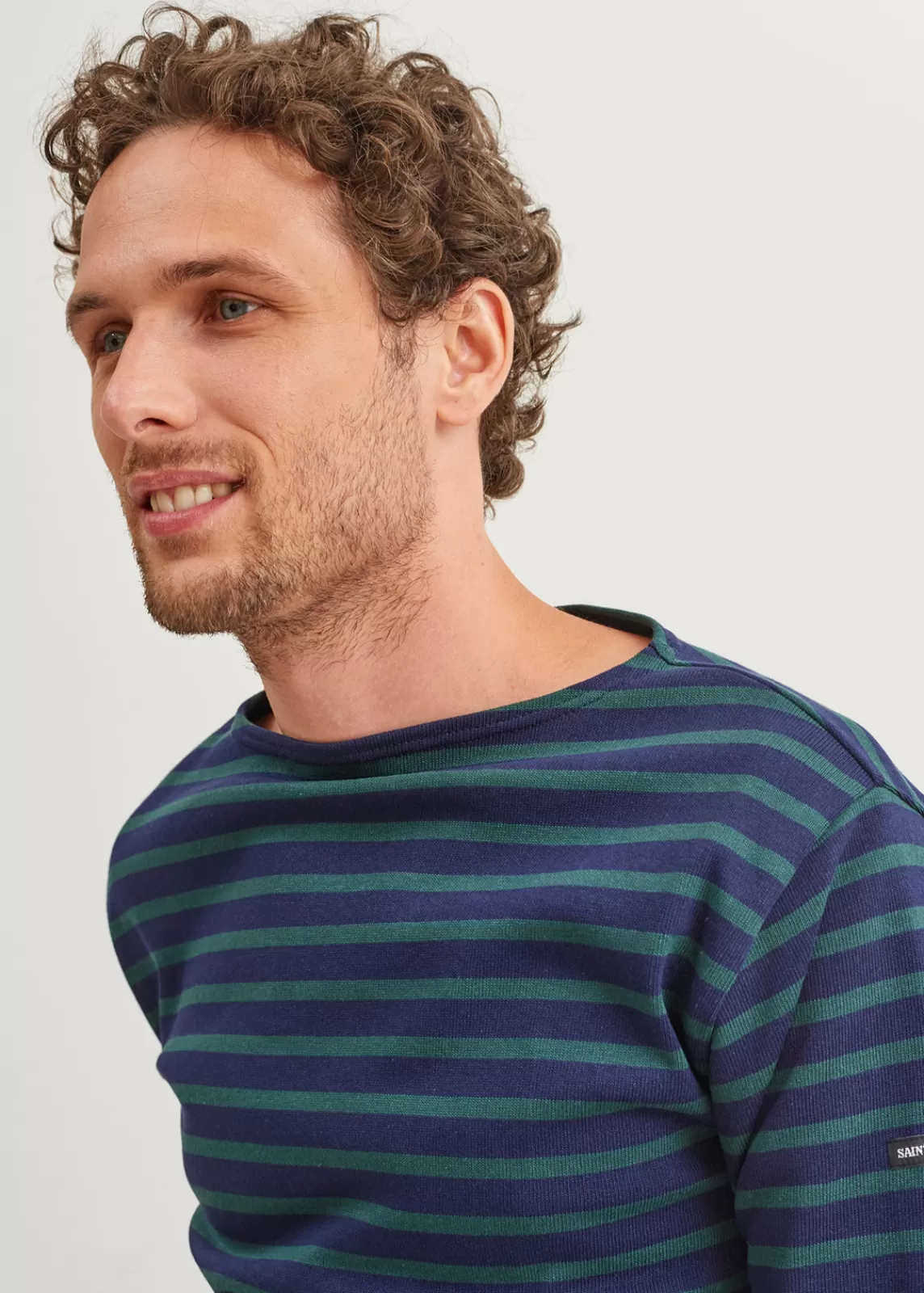 Sailor Striped Shirts>Saint James Guildo striped sailor shirt NAVY/PIN