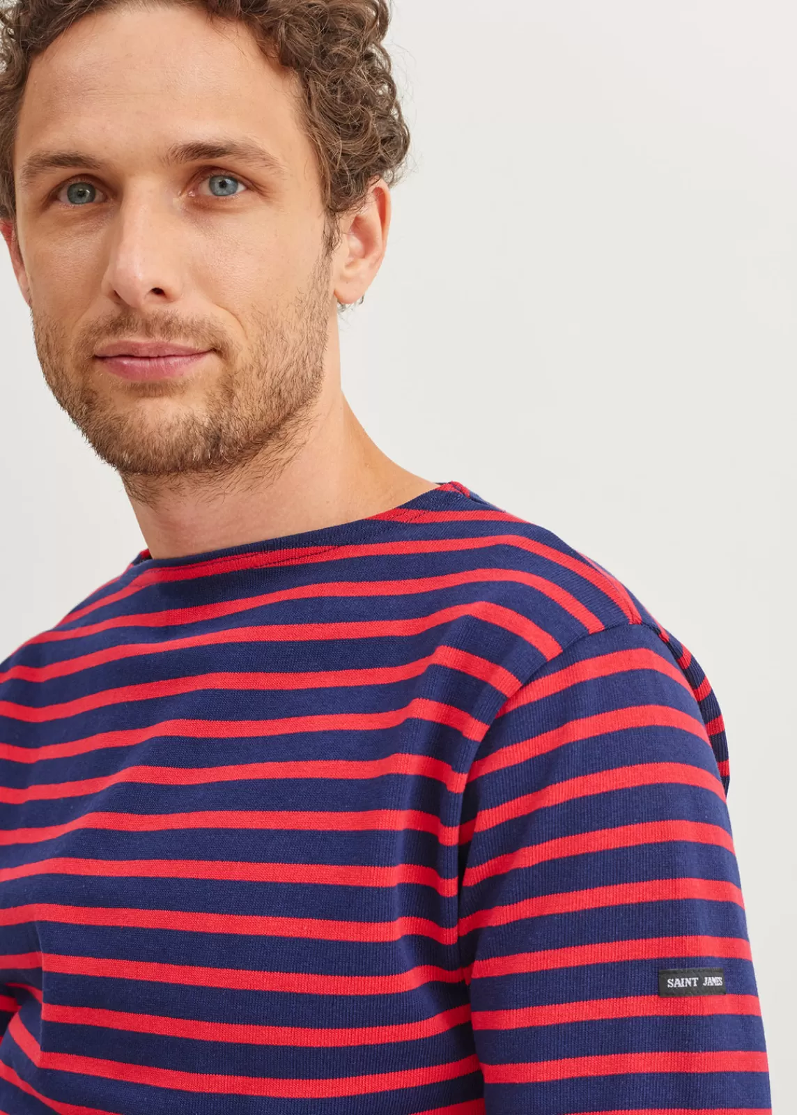 Sailor Striped Shirts>Saint James Guildo striped sailor shirt MARINE/TULIPE