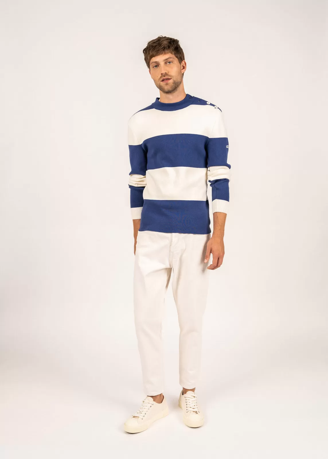 Sailor Jumpers>Saint James Hague sailor-style jumper INDIGO/ECUME