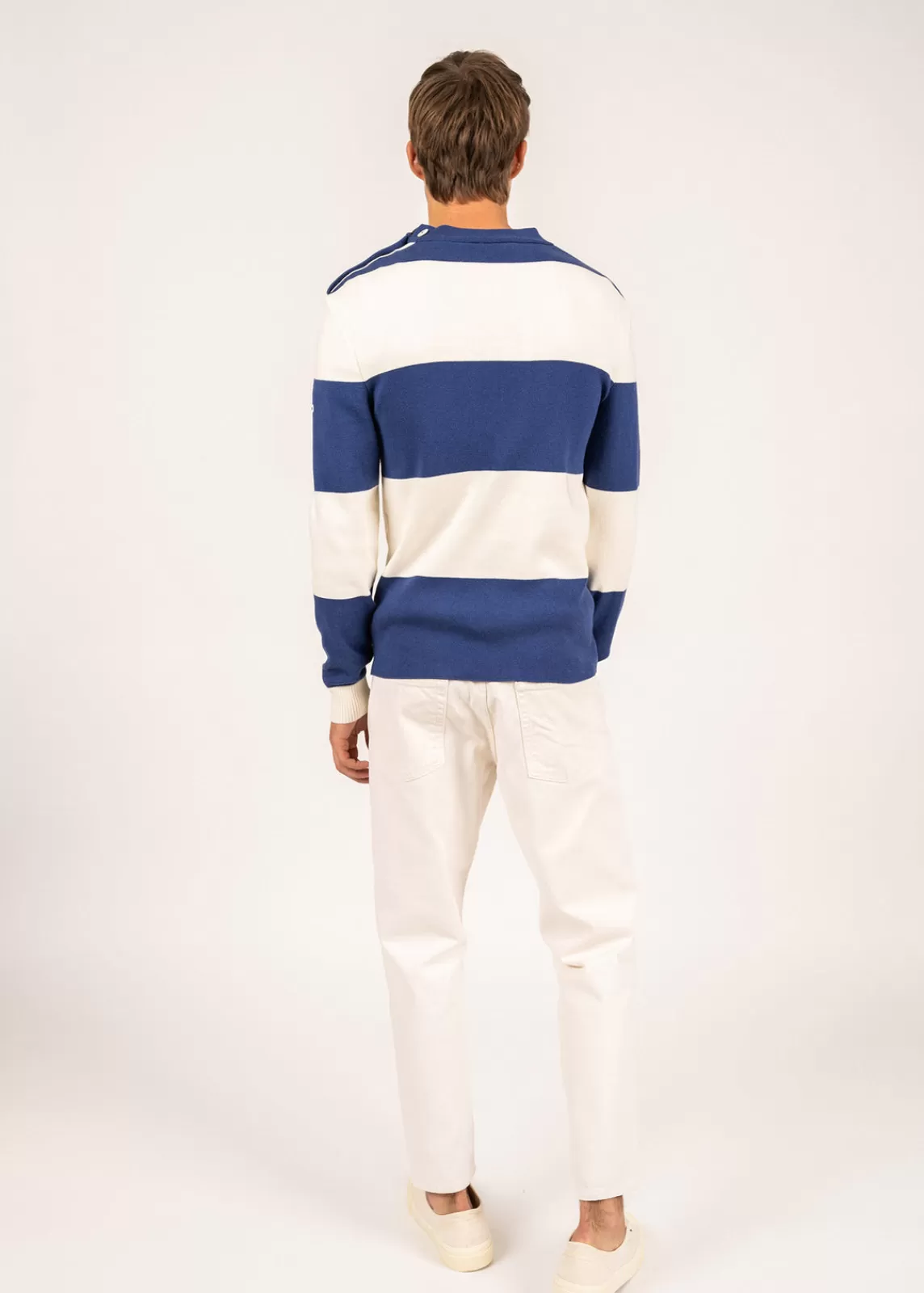 Sailor Jumpers>Saint James Hague sailor-style jumper INDIGO/ECUME