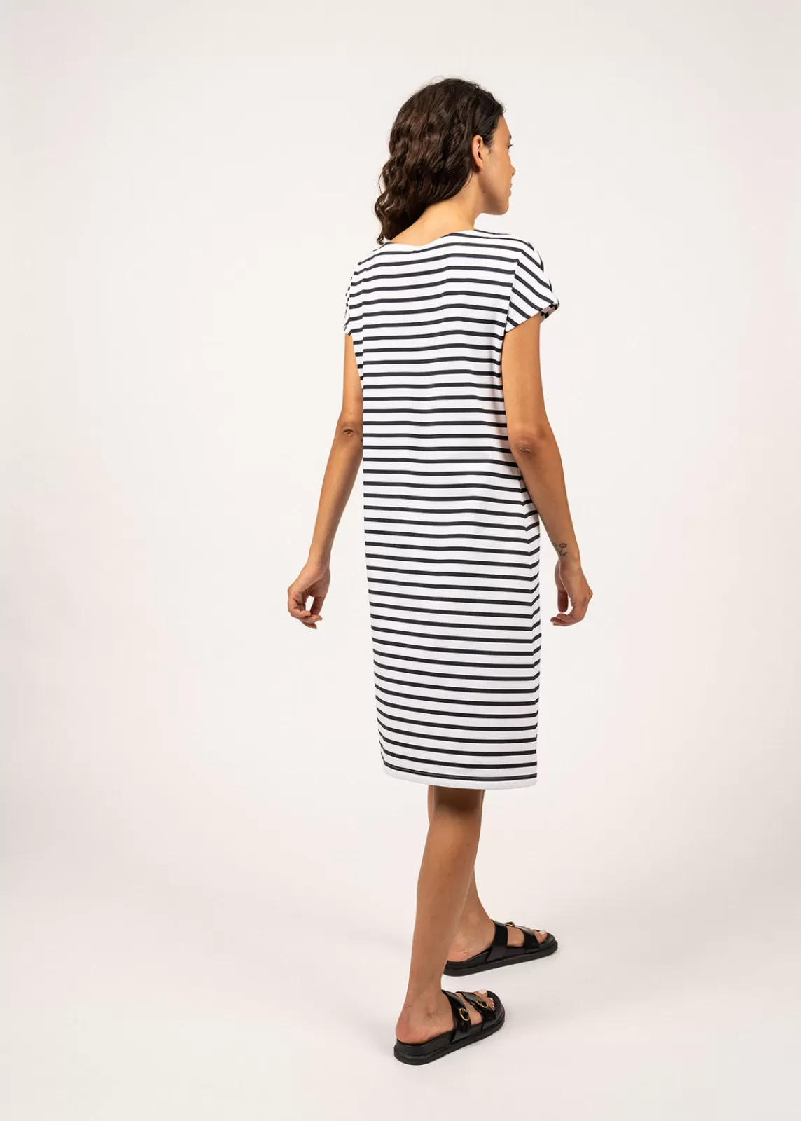 Dresses & Skirts>Saint James Lanveoc striped dress NEIGE/NAVY