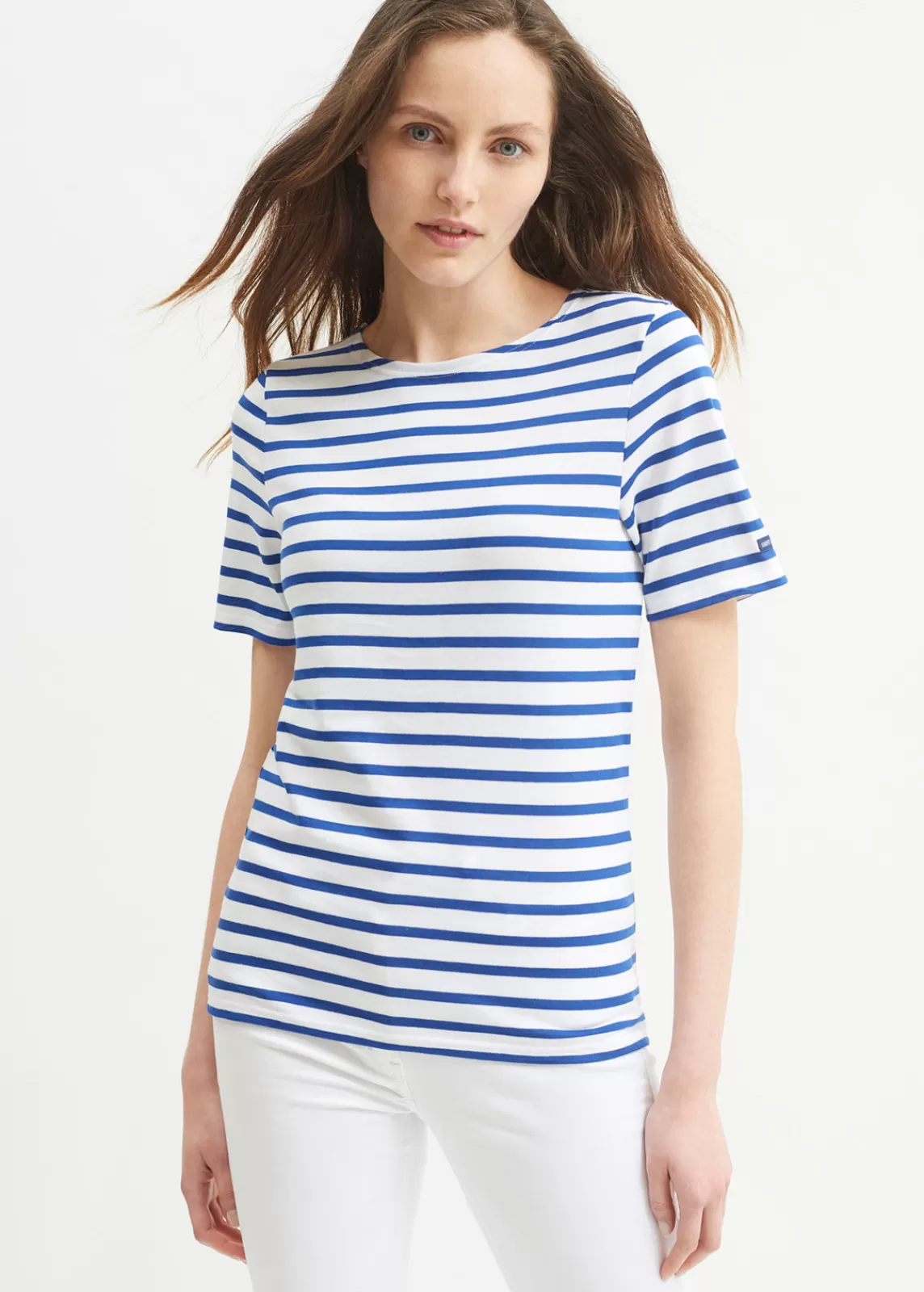 Sailor Striped Shirts>Saint James Levant short sleeve striped sailor shirt NEIGE/GITANE