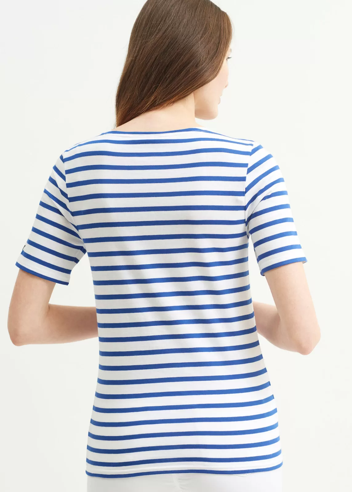 Sailor Striped Shirts>Saint James Levant short sleeve striped sailor shirt NEIGE/GITANE