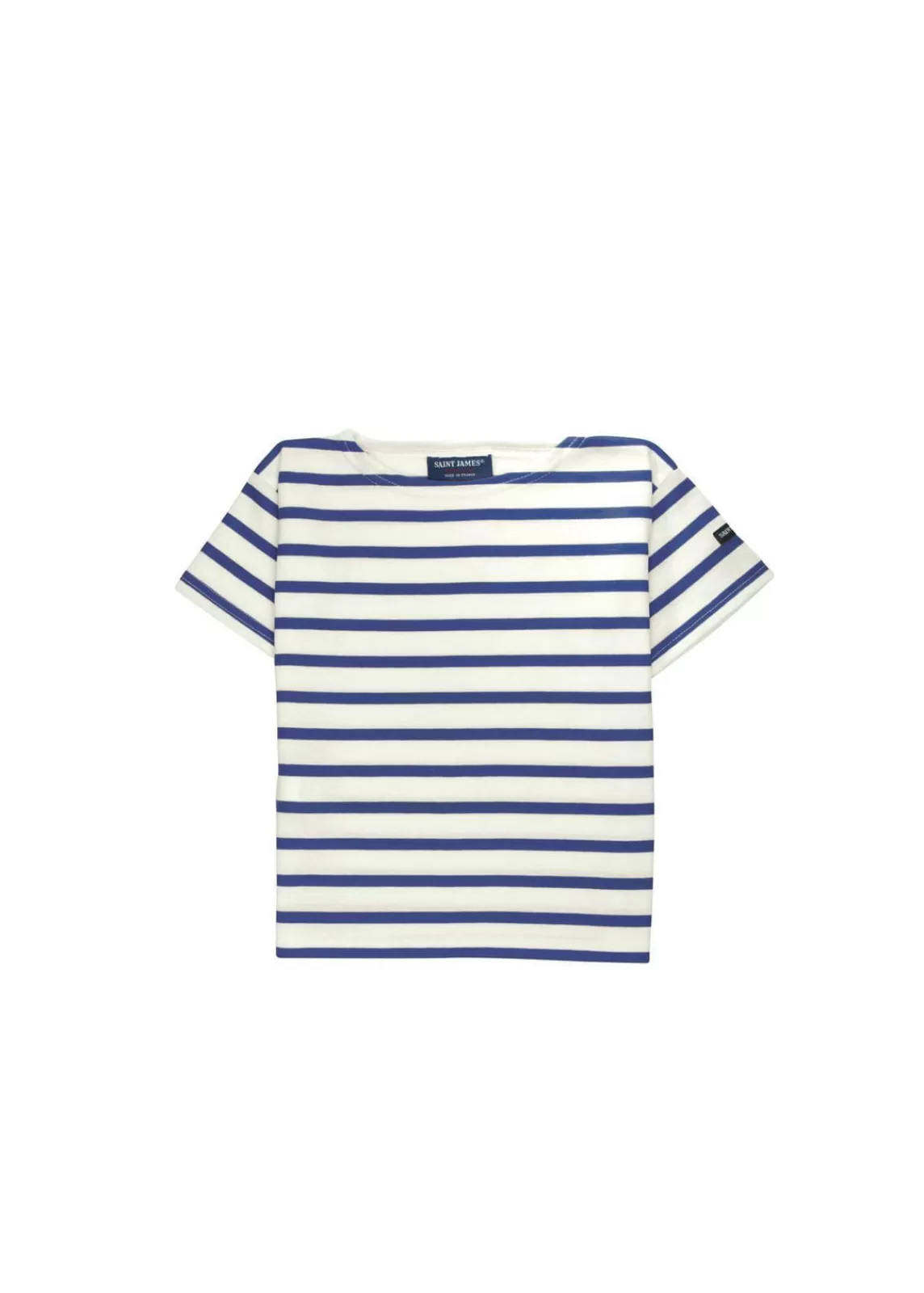 Sailor Striped Shirts>Saint James Levant striped t-shirt for kids ECRU/MARINE