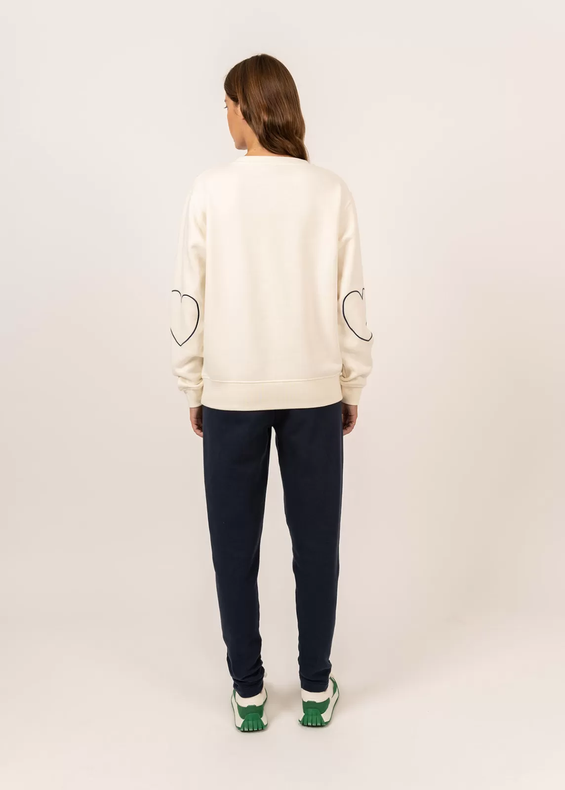 Jumpers, Cardigans, Jackets>Saint James Lola cotton sweatshirt ECUME/MARINE