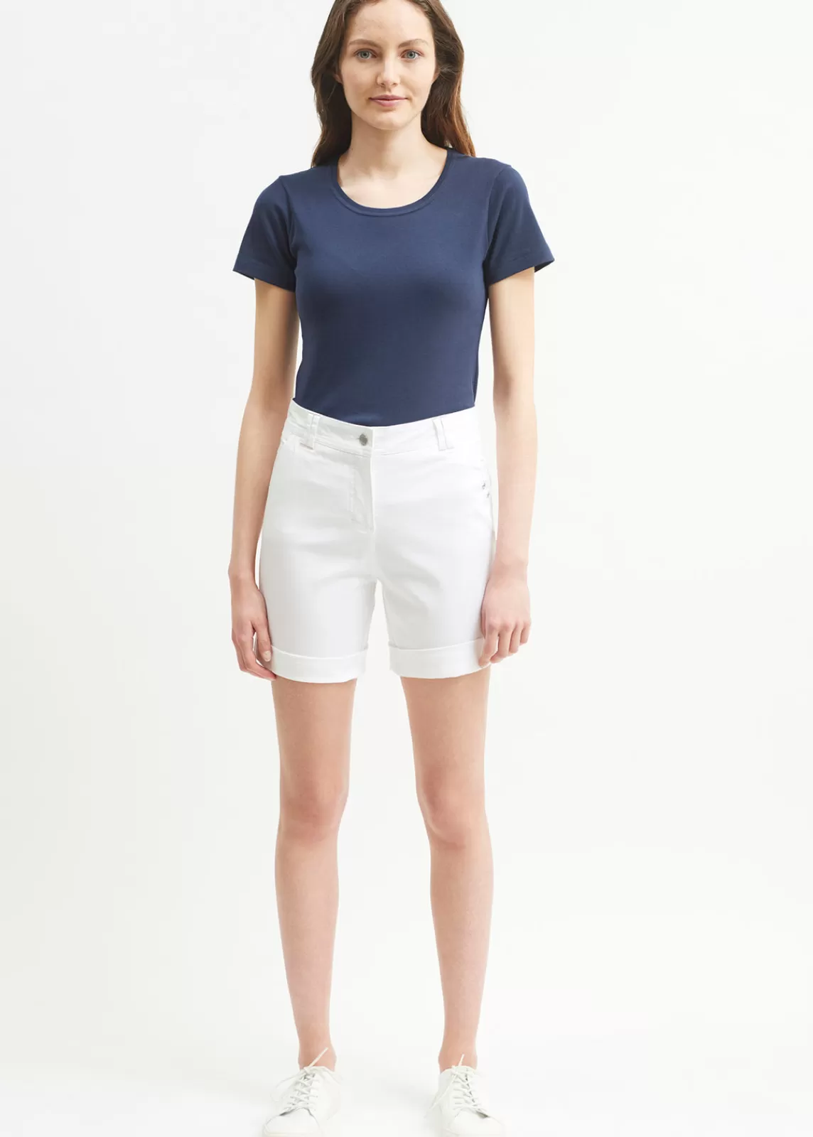 Trousers & Shorts>Saint James Marie Bermuda shorts BLANC