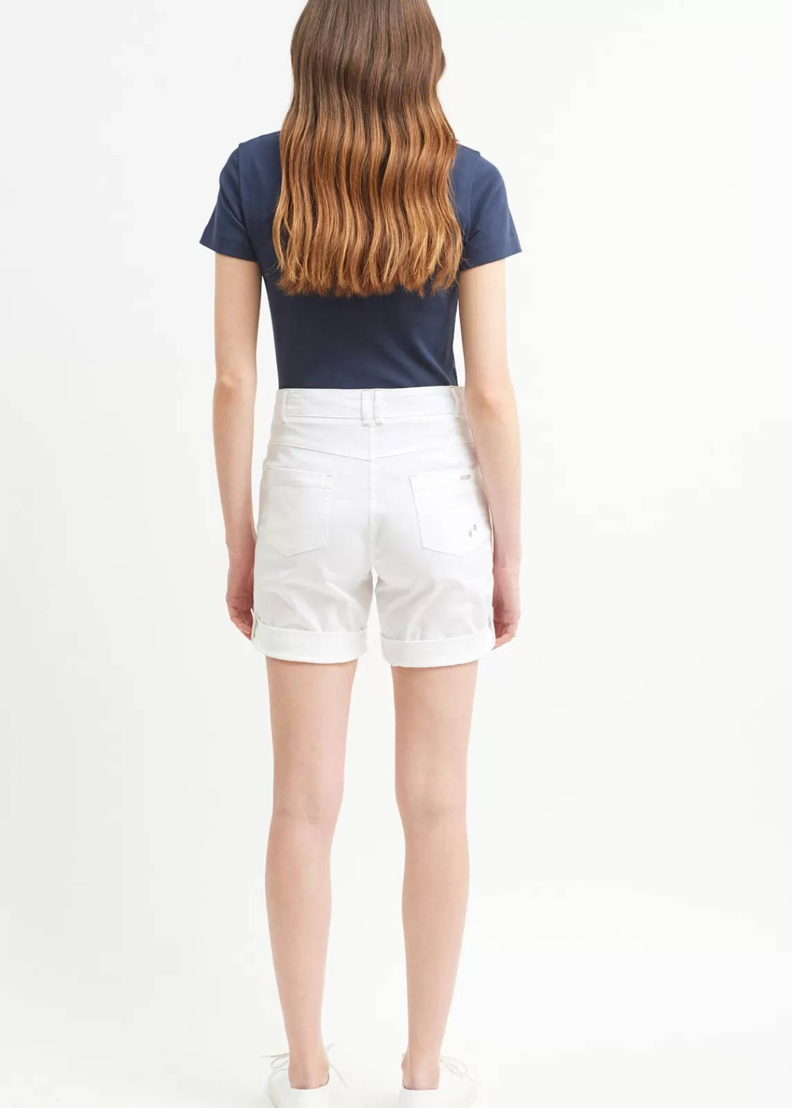 Trousers & Shorts>Saint James Marie Bermuda shorts BLANC