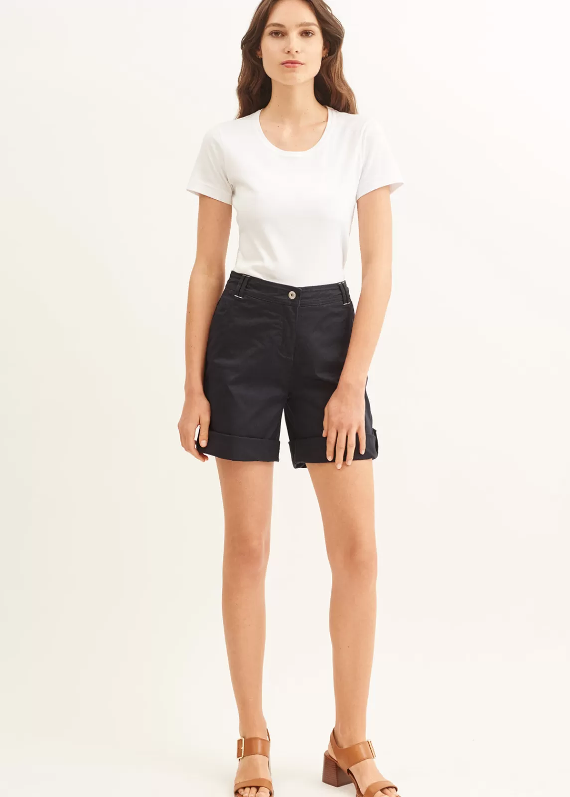 Trousers & Shorts>Saint James Marie Bermuda shorts NAVY