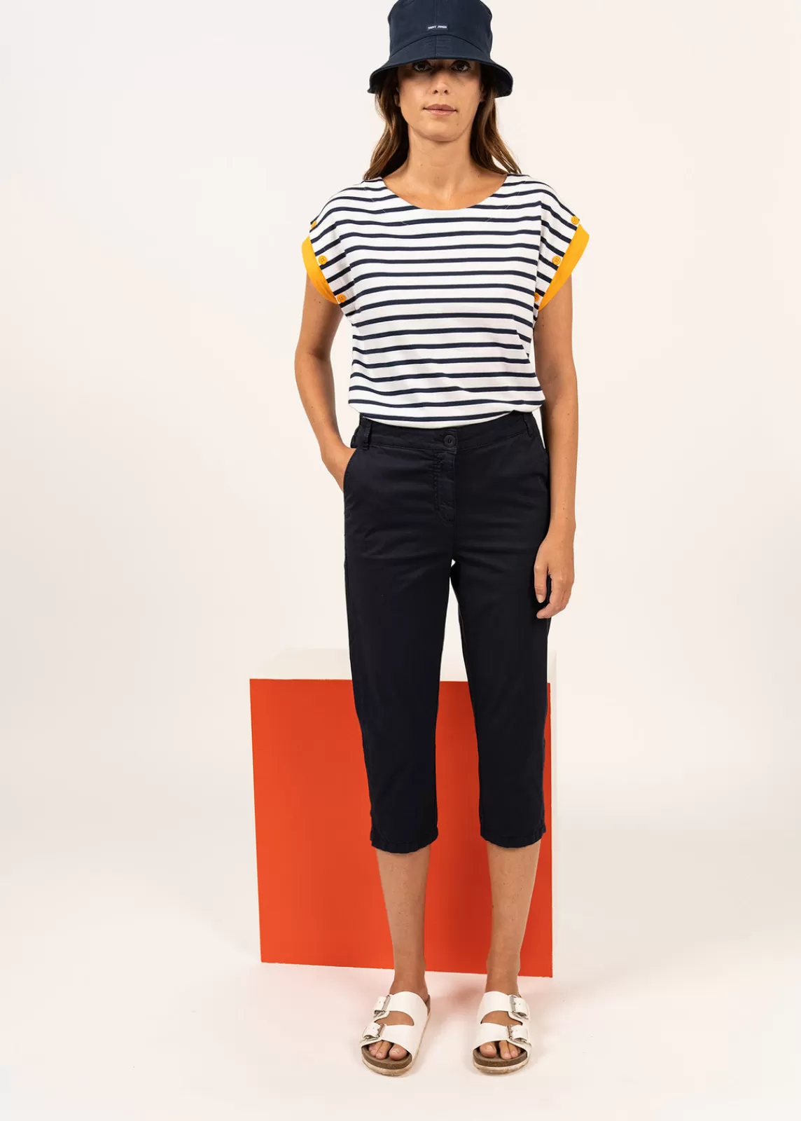 Trousers & Shorts>Saint James tte three quarter pants MARINE