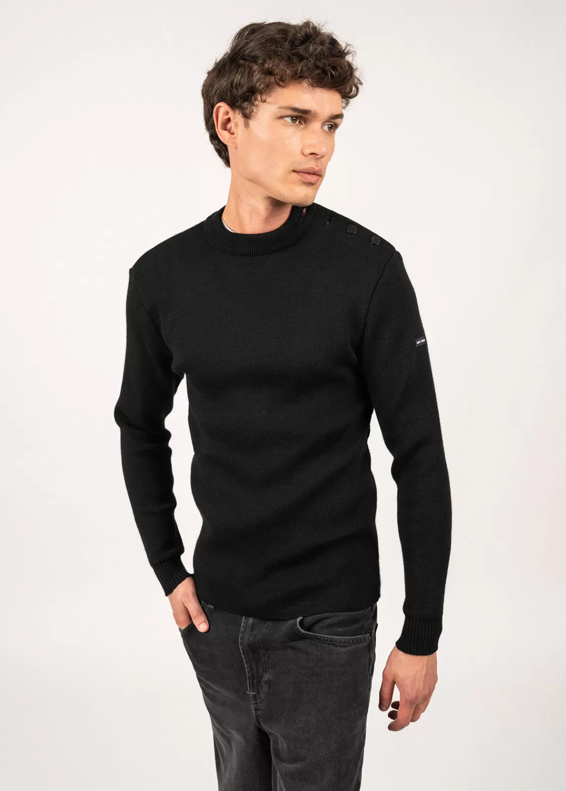 Sailor Jumpers>Saint James Matelot authentic sailor jumper NOIR