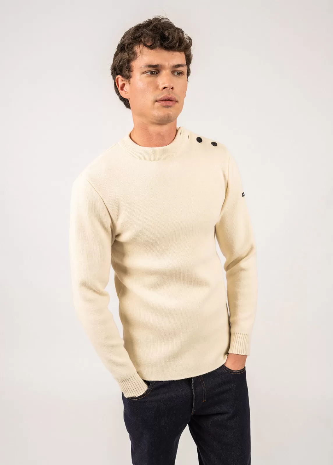 Sailor Jumpers>Saint James Matelot authentic sailor jumper ECRU