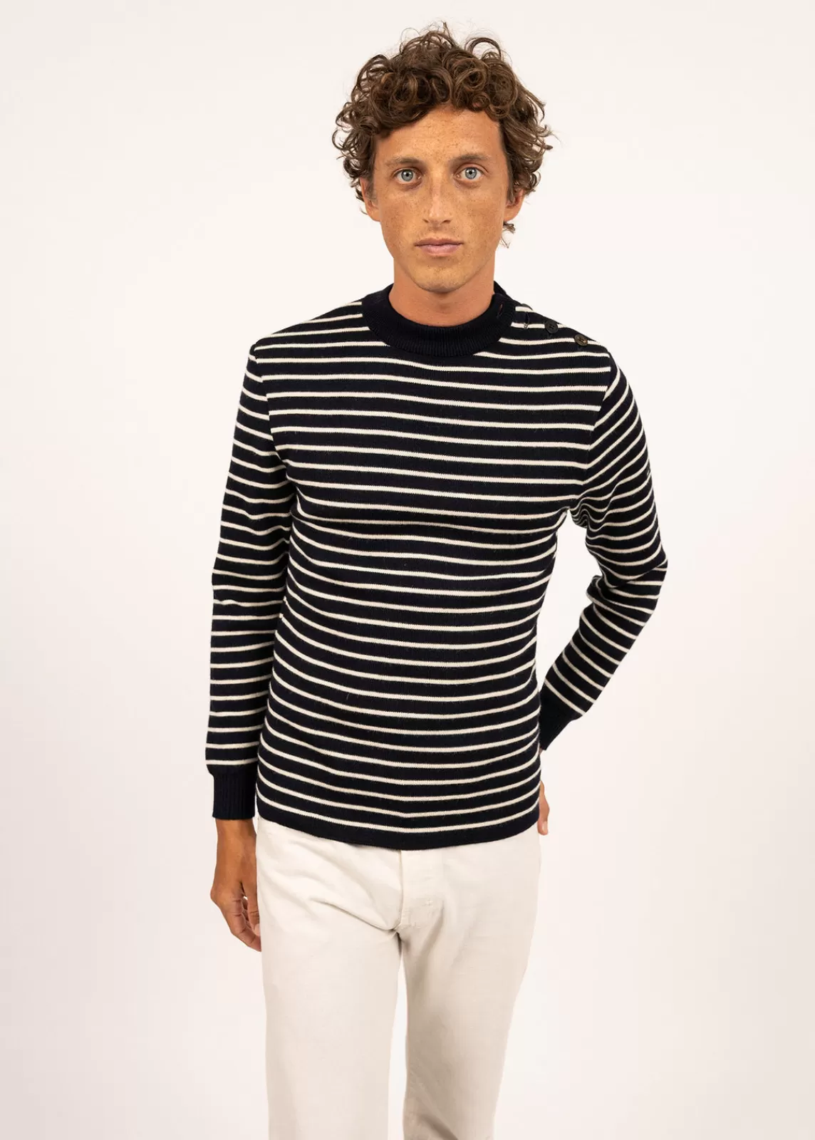 Sailor Jumpers>Saint James Matelot authentic striped sailor jumper MARINE/ECRU