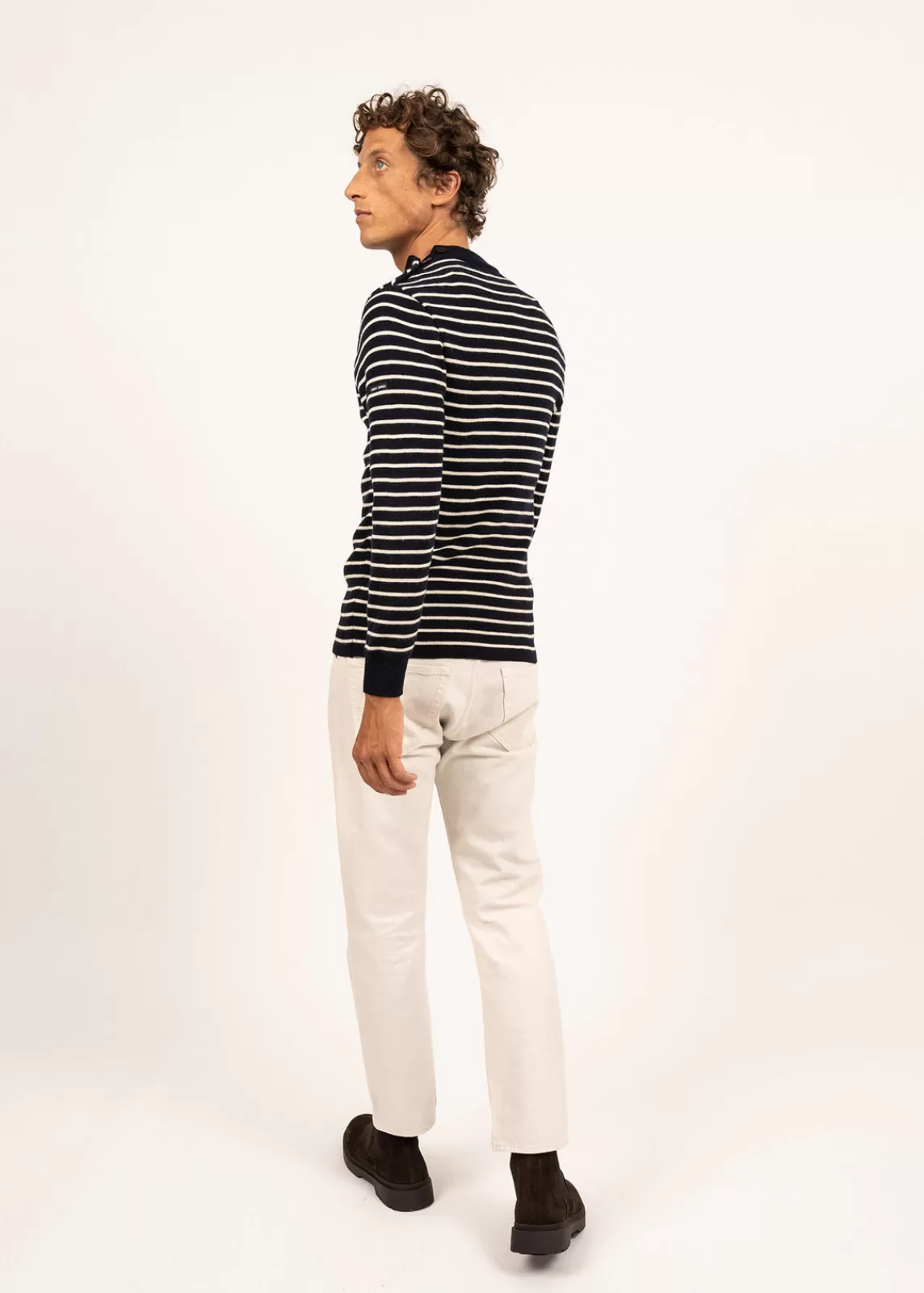 Sailor Jumpers>Saint James Matelot authentic striped sailor jumper MARINE/ECRU